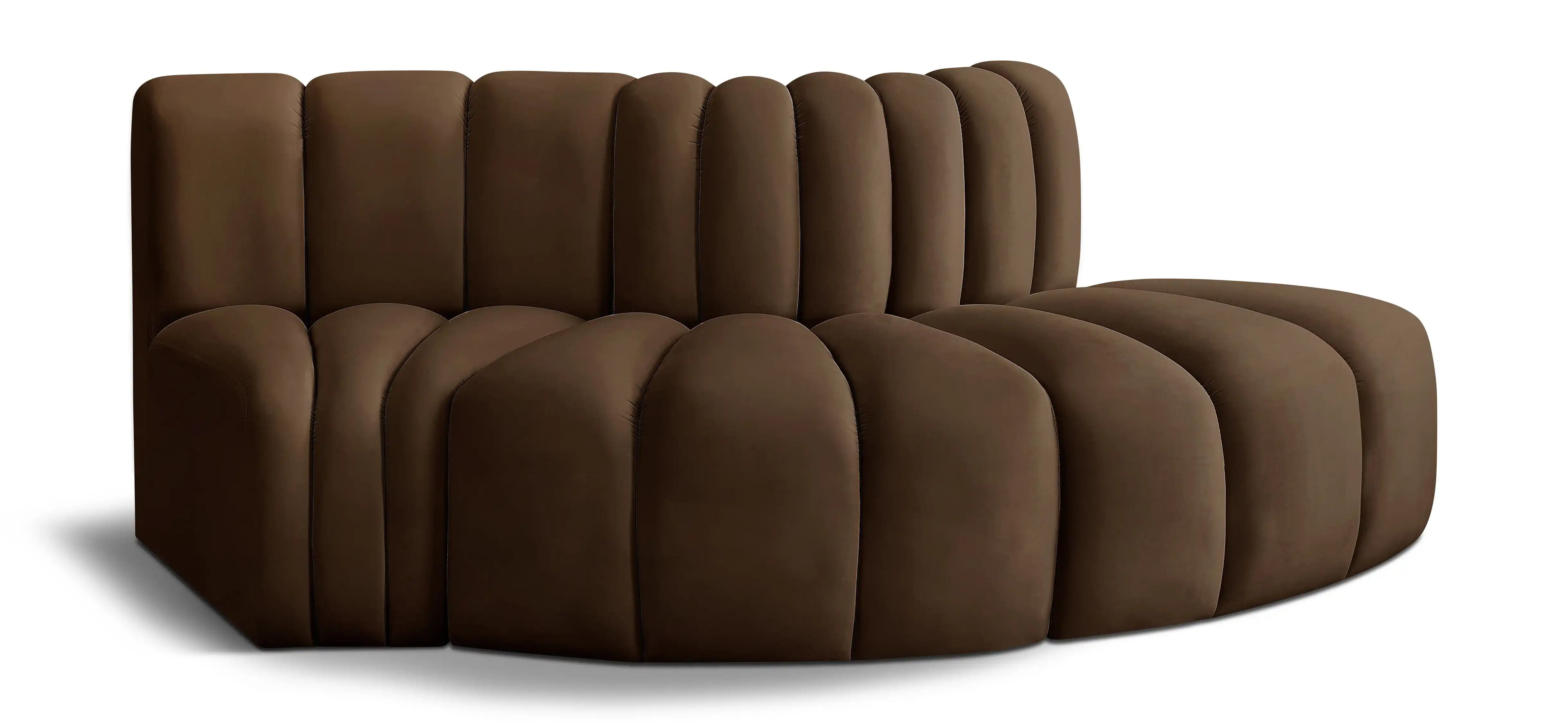Arc - Velvet 3 Piece Modular Sofa - Best Buy Furniture