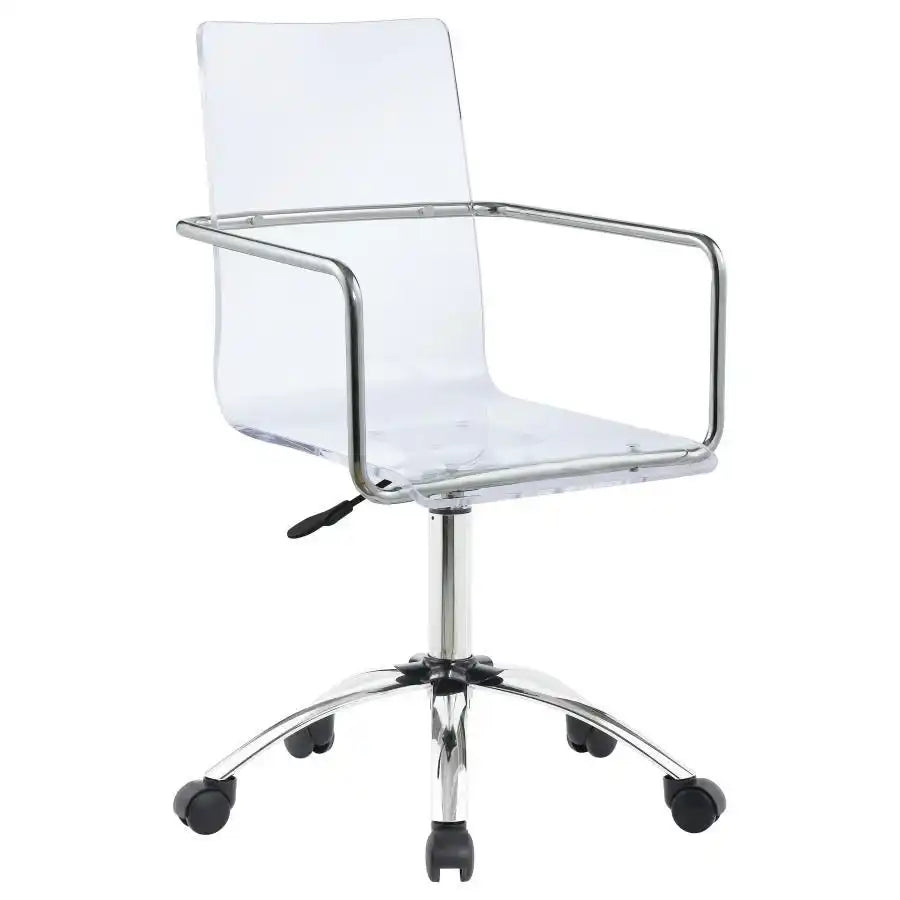 Amaturo - Acrylic Adjustable Home Office Desk Chair - Clear - Best Buy Furniture