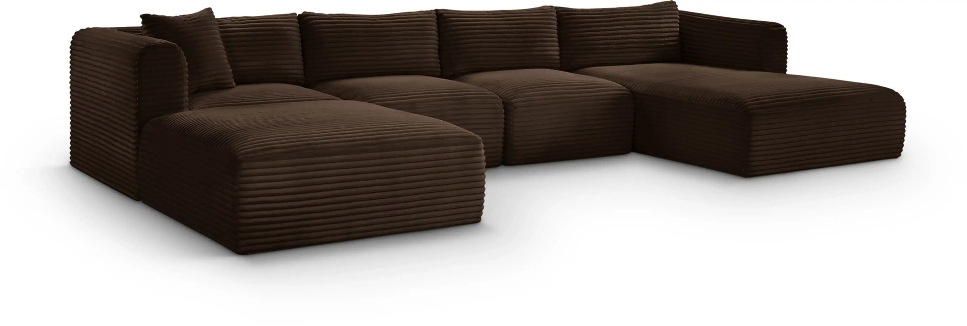 Shaggy - 5 Piece Modular Sectional With Chaise And Ottoman - Best Buy Furniture