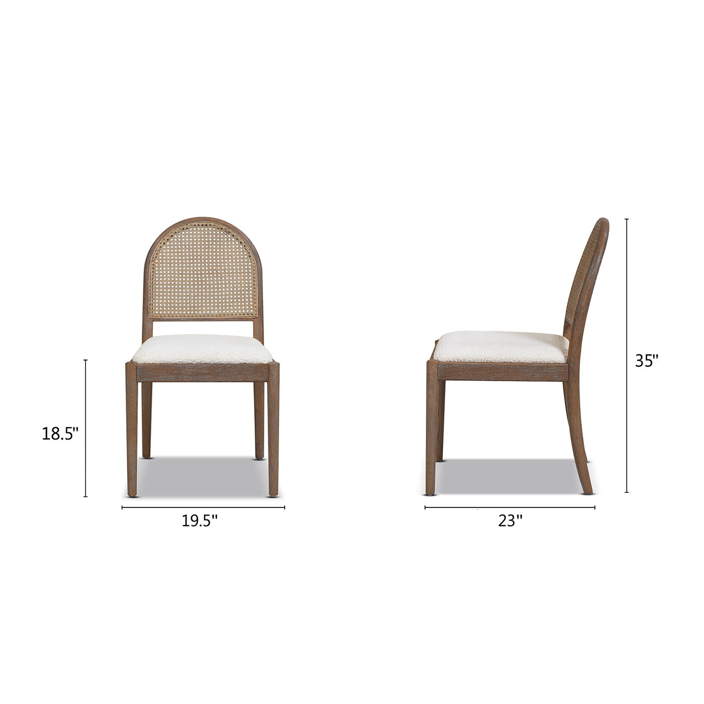 Panama - Curved Cane Side Dining Chair (Set of 2) - Best Buy Furniture