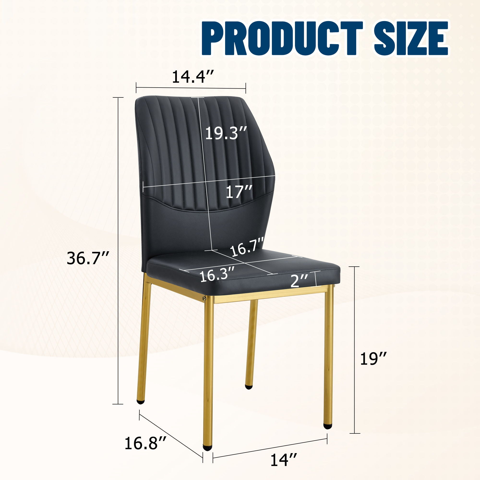 Luxury Simple Chair With Metal Gold Leg - Best Buy Furniture