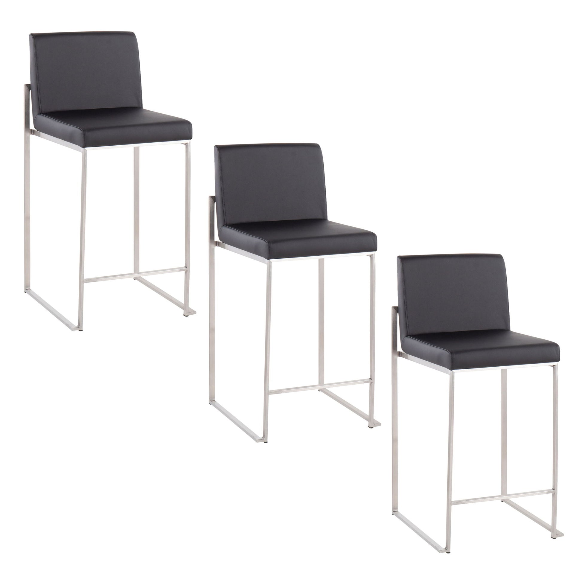 Fuji - Contemporary High Back Counter Stool, Functional Design - Best Buy Furniture