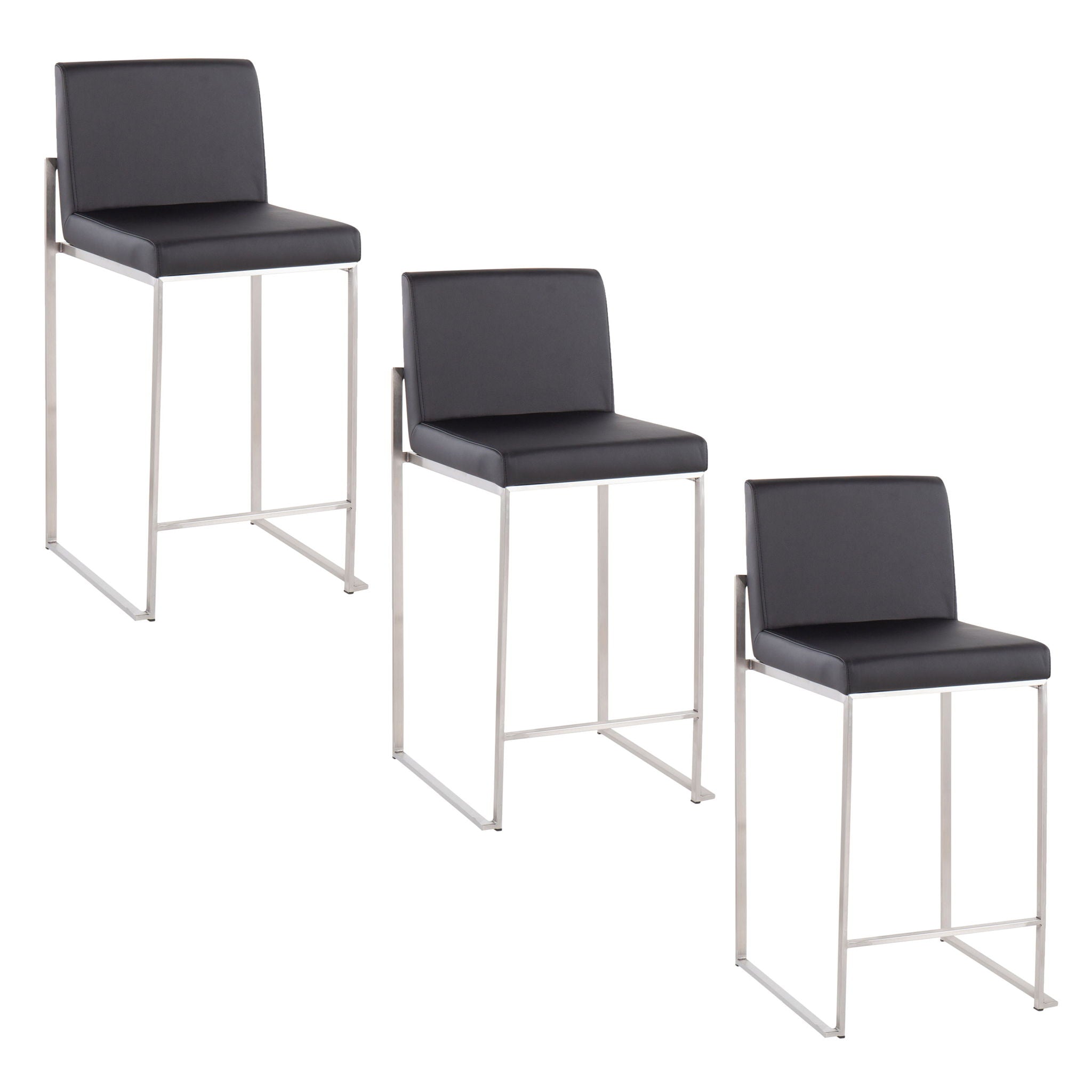 Fuji - Contemporary High Back Counter Stool, Functional Design - Best Buy Furniture