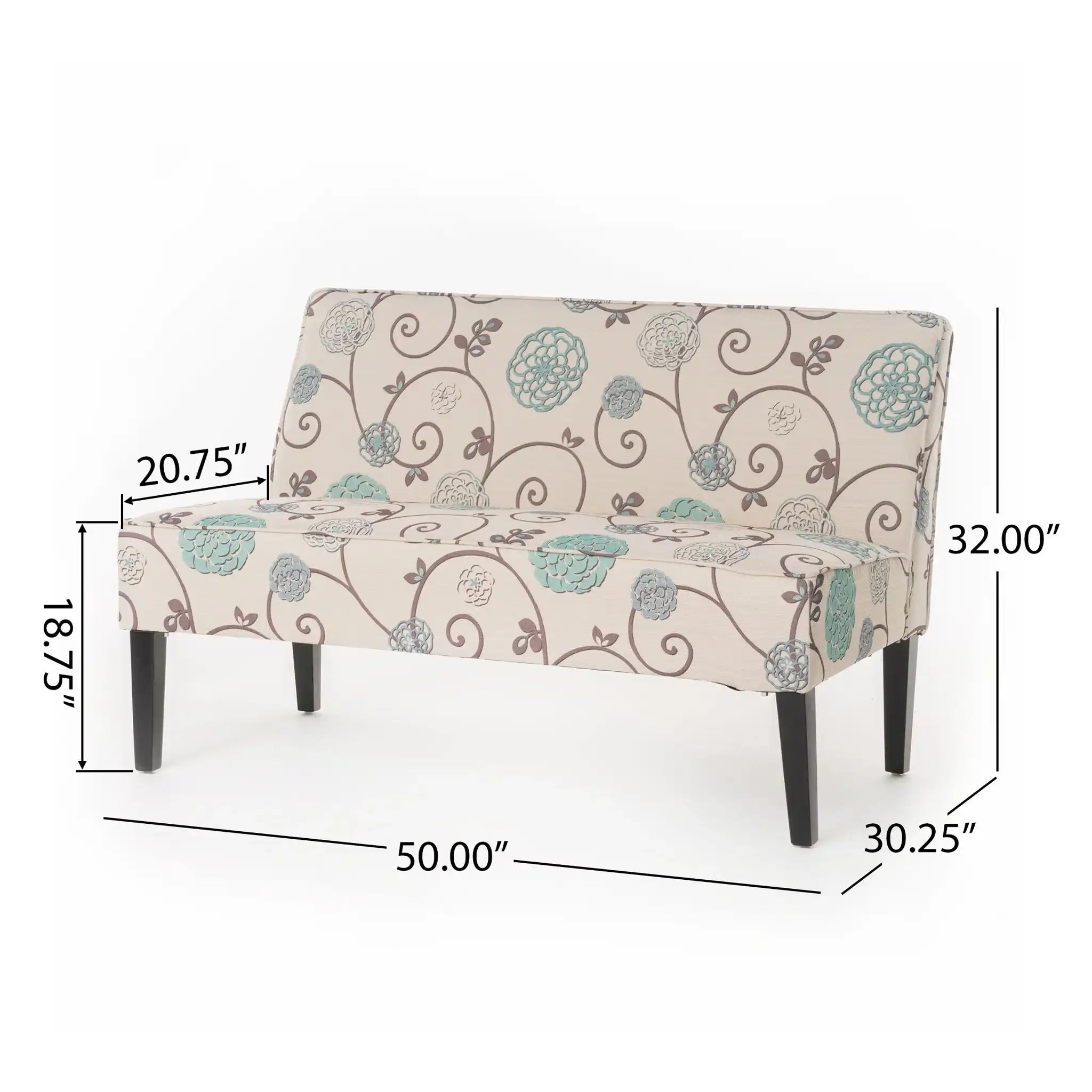 Contemporary Loveseat With Upholstered Fabric And Birch Wood Legs - Best Buy Furniture