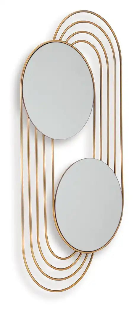 Warrenley - Accent Mirror - Gold Finish - Best Buy Furniture