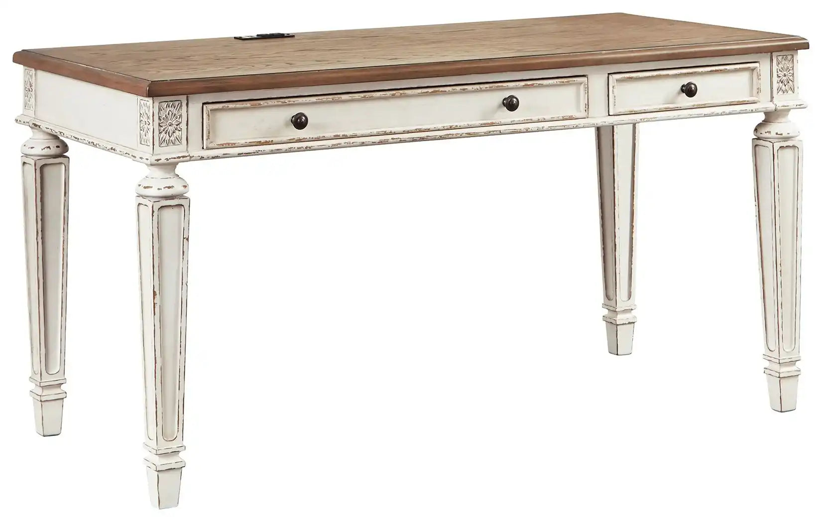 Realyn - Home Office Desk - Light Brown - Best Buy Furniture