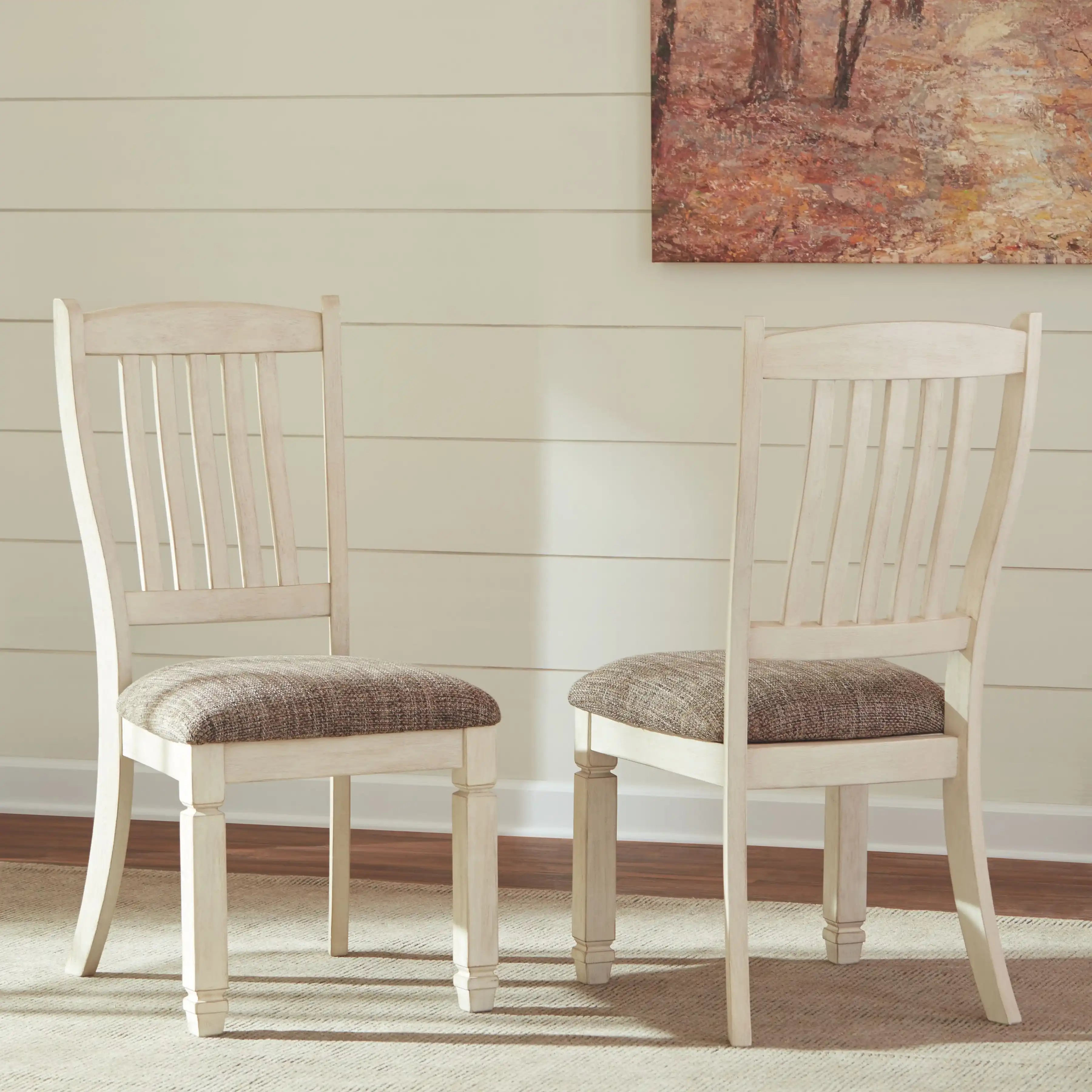 Bolanburg - Dining UPH Side Chair (Set of 2) - Rake Back - Brown / Beige - Best Buy Furniture