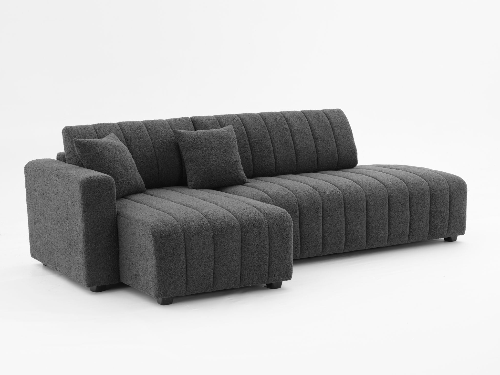 Jessica - Lamb Wool Sectional Sofa With Chaise - Best Buy Furniture