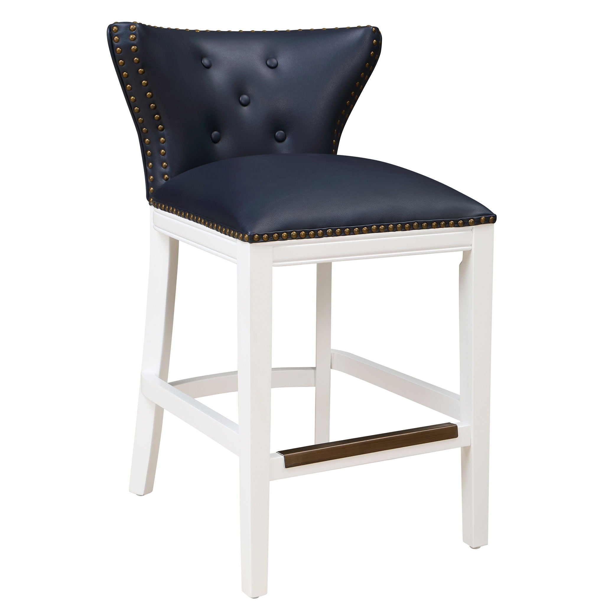 Macon - Counter Stool With Accents - Dark Blue - Best Buy Furniture