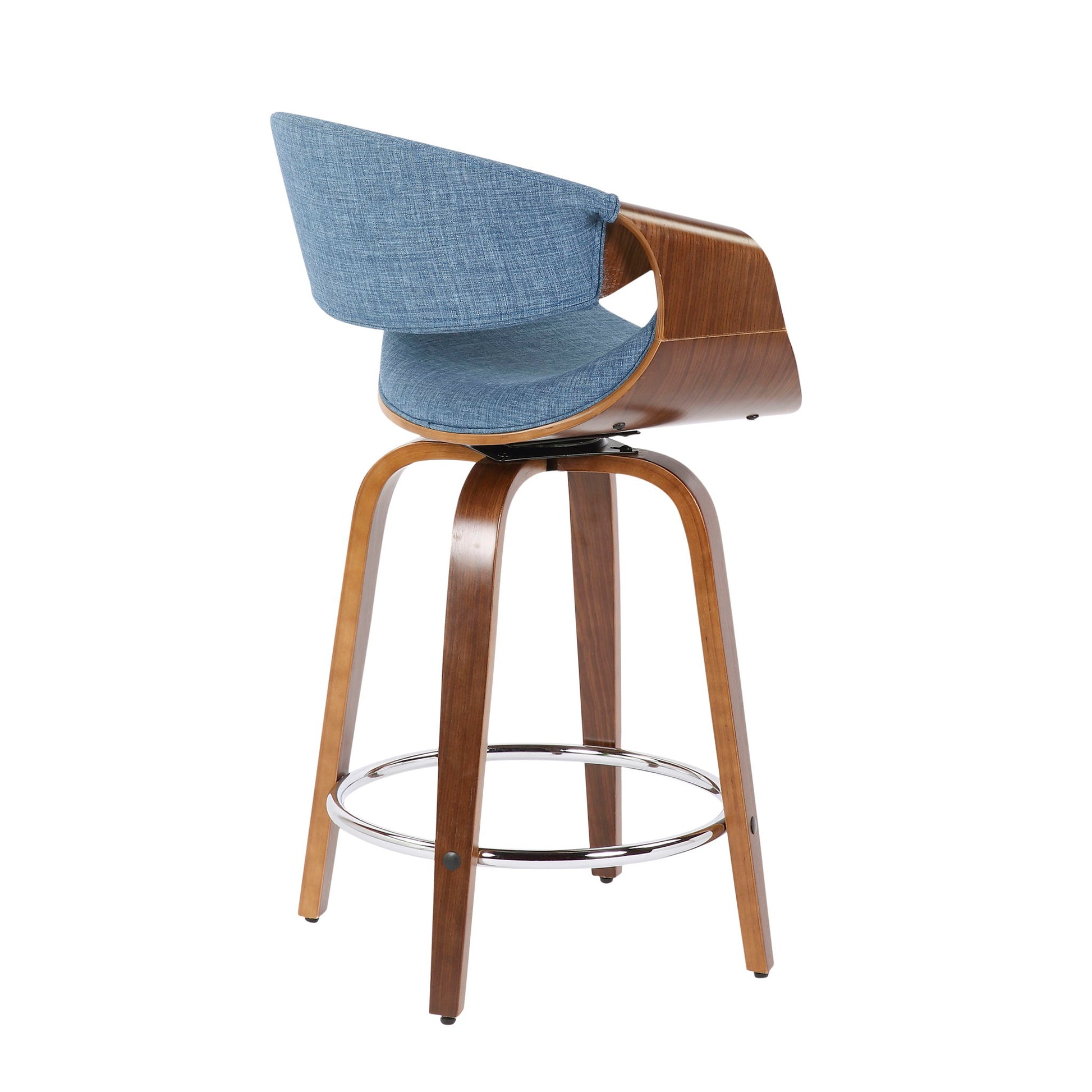 Curvini - Mid Century Modern Counter Stool (Set of 2) - Best Buy Furniture