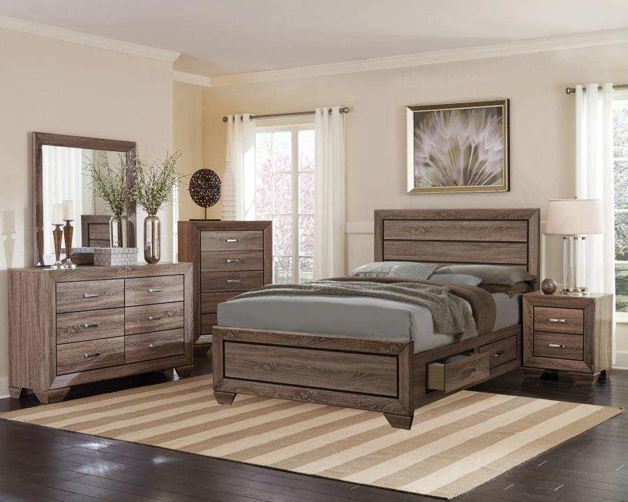 Kauffman - Wood Storage Panel Bed - Best Buy Furniture
