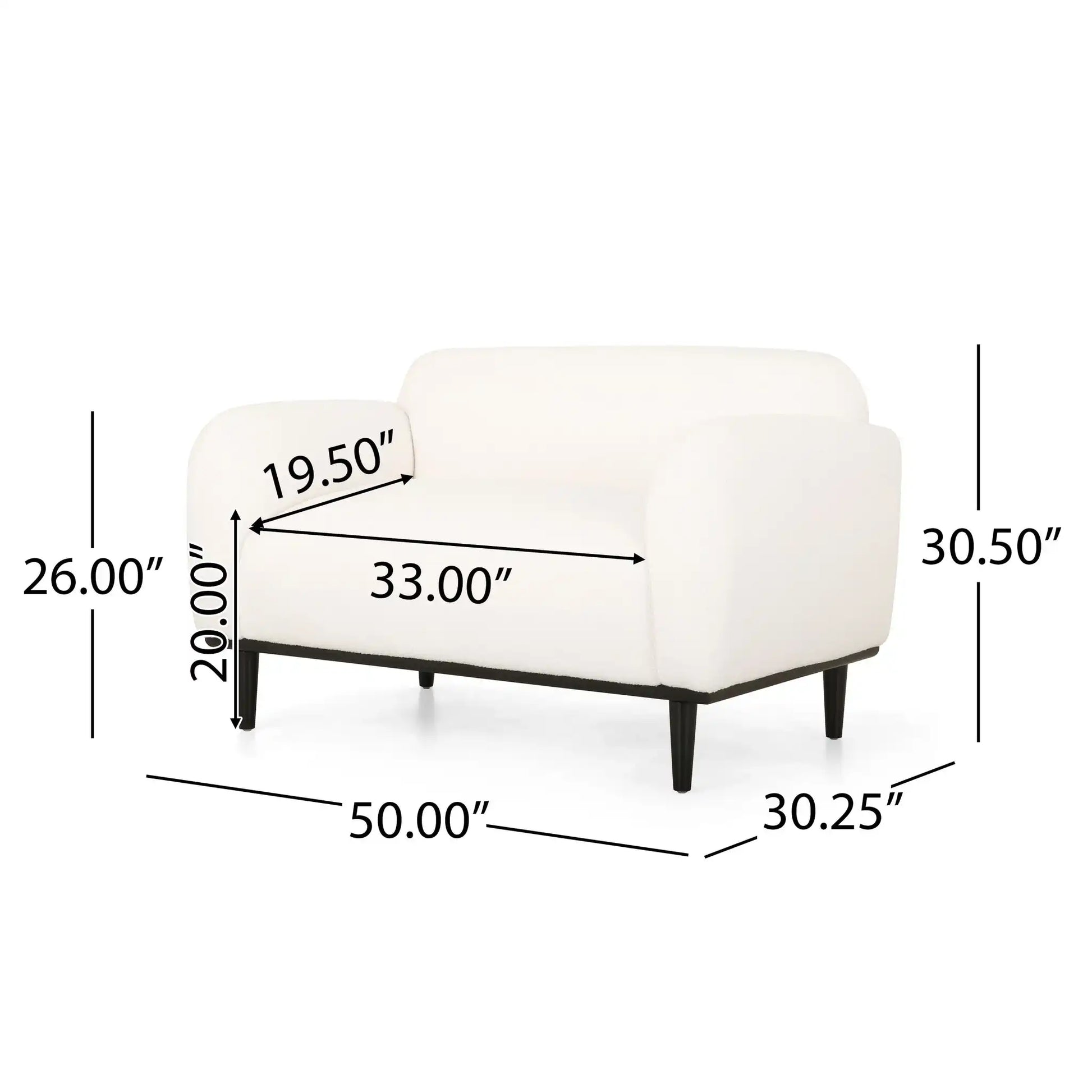 Sway - Upholstered Loveseat With Wood Legs And Round Arms - Best Buy Furniture