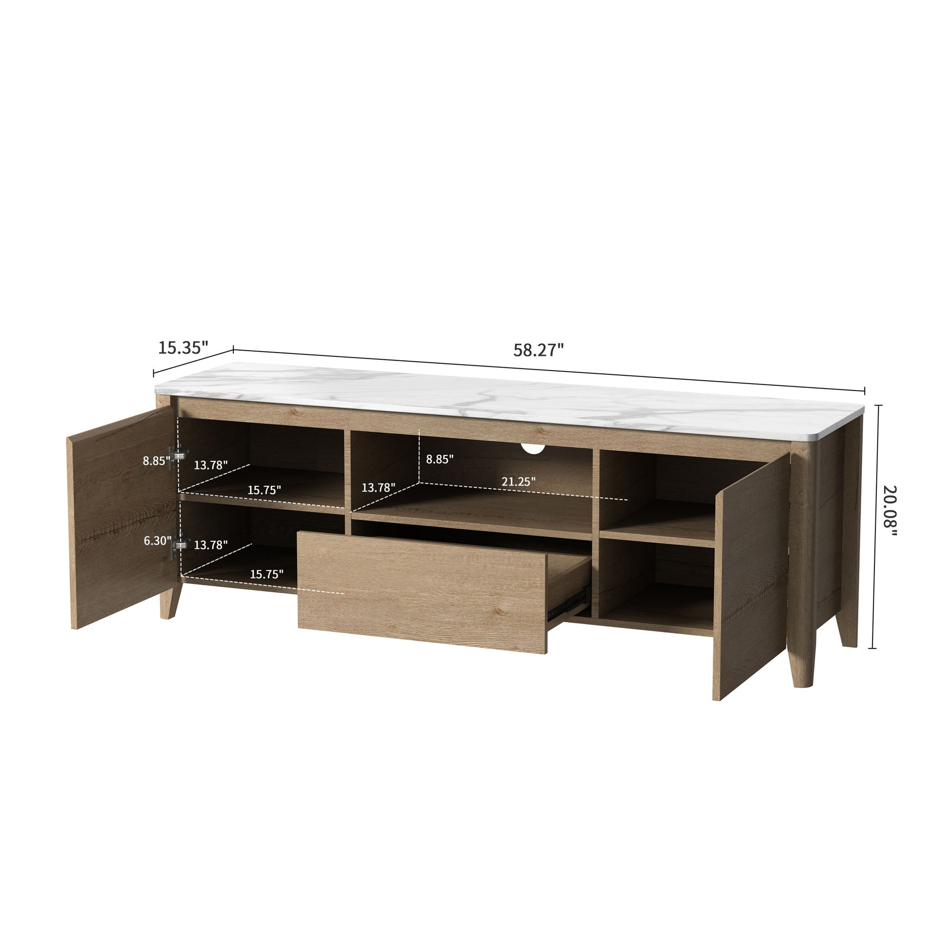 Modern TV Stand With LED Lights Entertainment Center TV Cabinet With Storage For Up To 75" For Gaming Living Room Bedroom - Best Buy Furniture