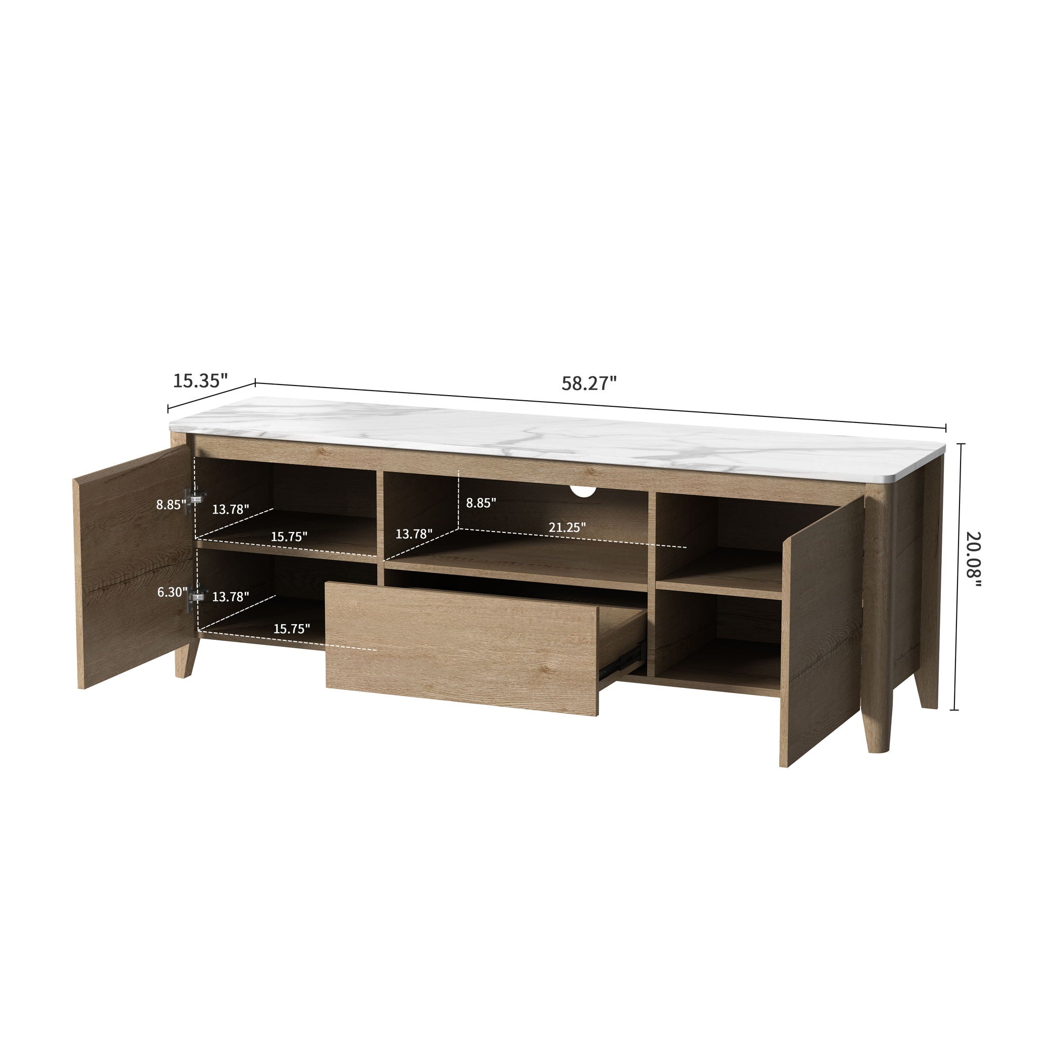 Modern TV Stand With LED Lights Entertainment Center TV Cabinet With Storage For Up To 75" For Gaming Living Room Bedroom - Best Buy Furniture