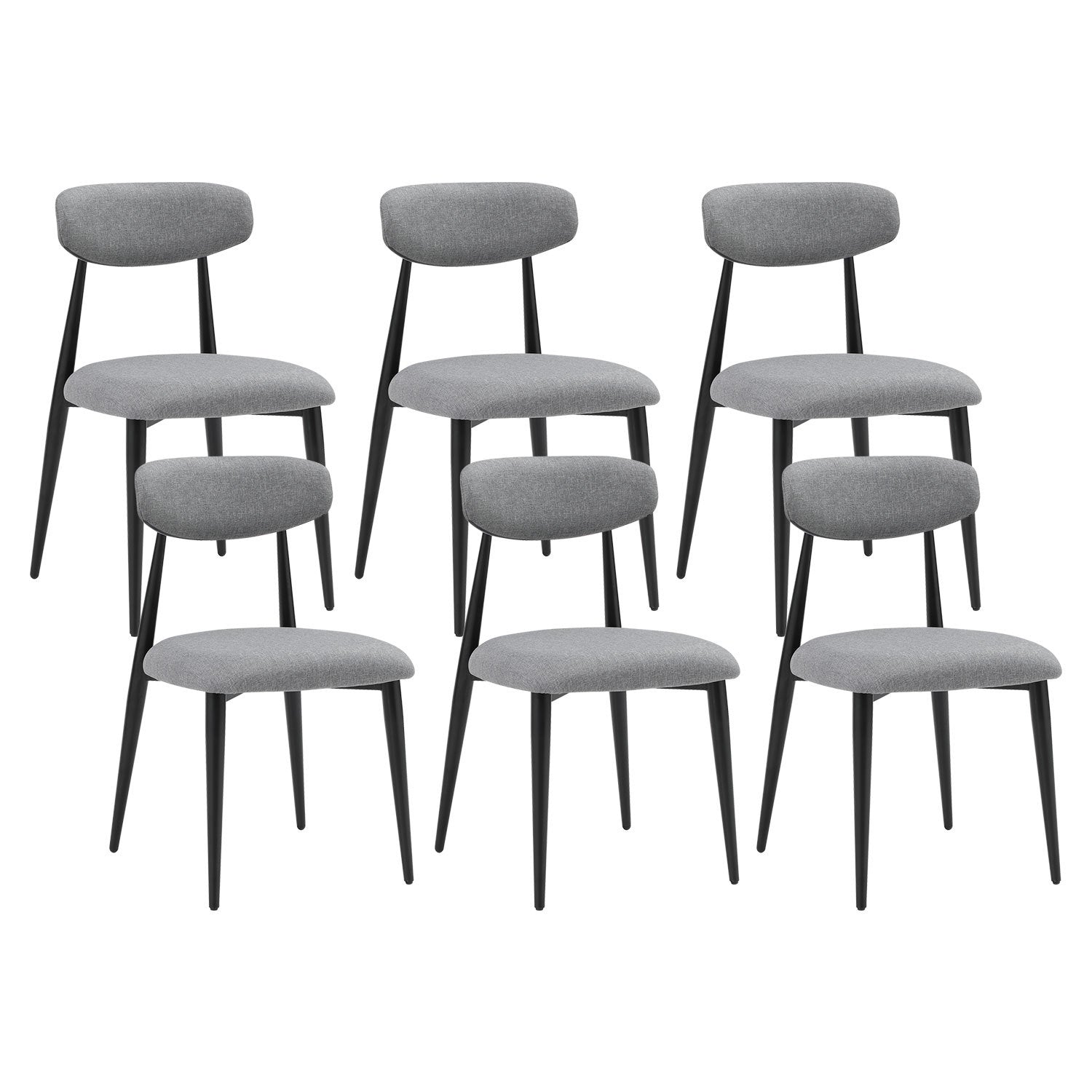(Set of 6) Dining Chairs, Upholstered Chairs with Metal Legs - Best Buy Furniture