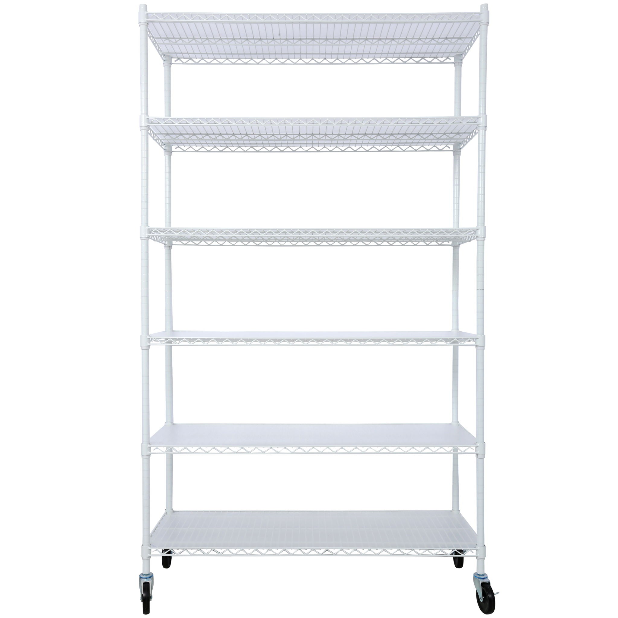 6 Tier 6000Lbs Capacity Nsf Metal Shelf Wire Shelving Unit, Heavy Duty Adjustable Storage Rack With Wheels & Shelf Liners For Commercial Grade Utility Steel Storage Rack - Best Buy Furniture