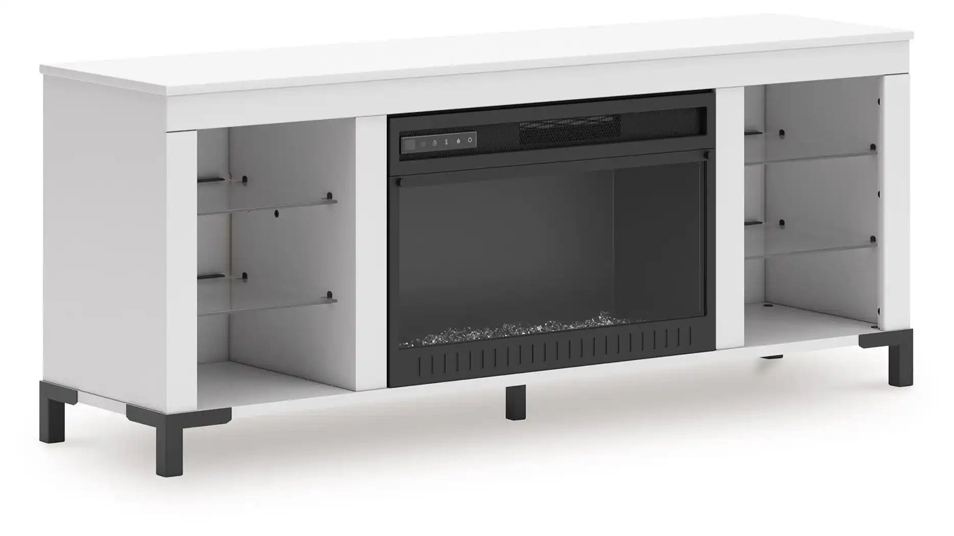 Brollevi - TV Stand With Fireplace - White - Best Buy Furniture