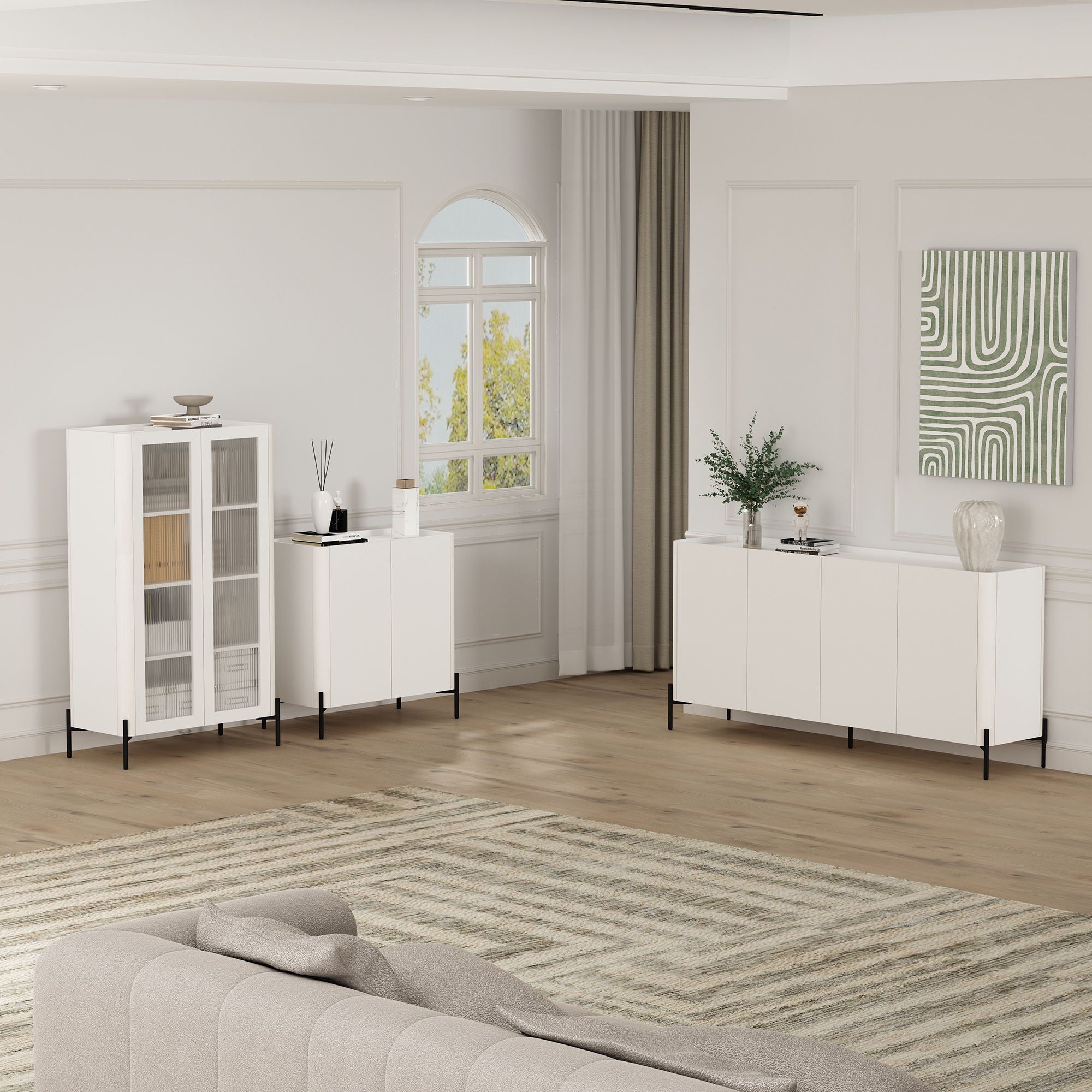Abbey - Bookcase Cabinet With 4 Adjustable Shelves