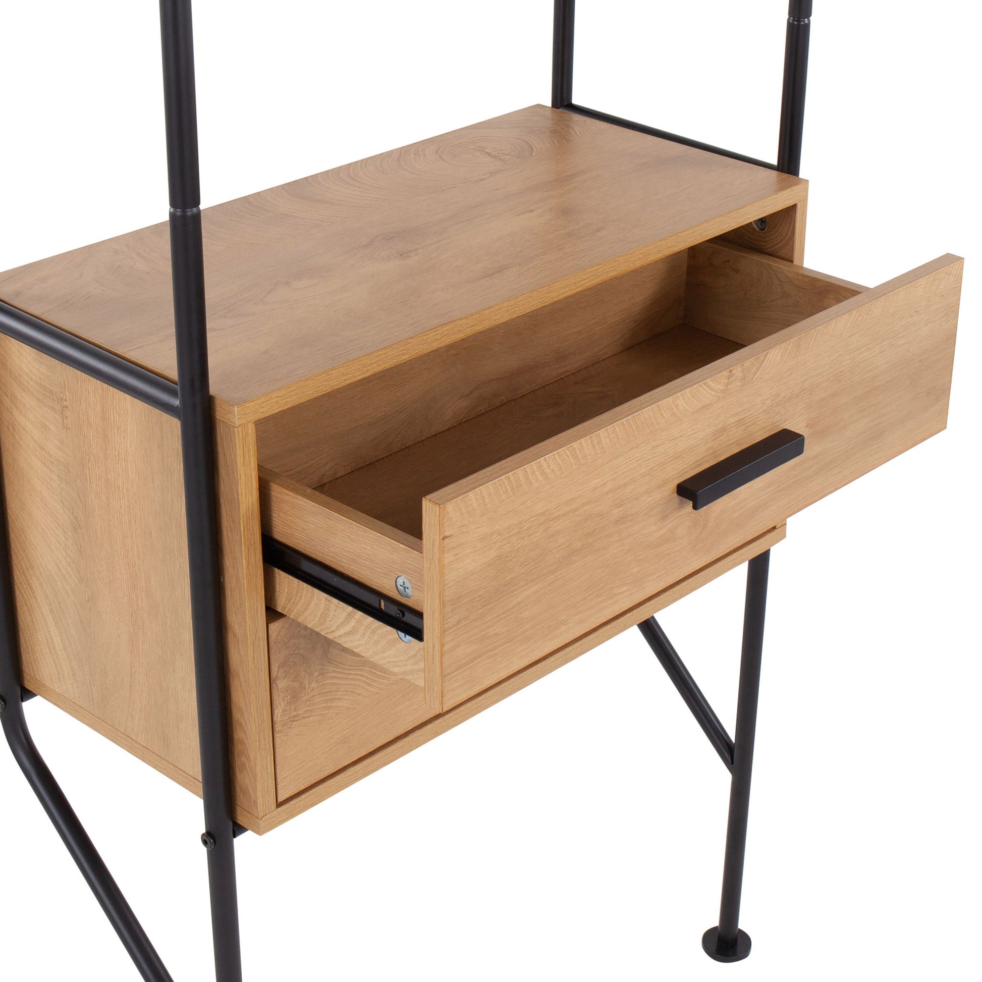 Lean - Industrial Bookcase - Black / Brown - Best Buy Furniture