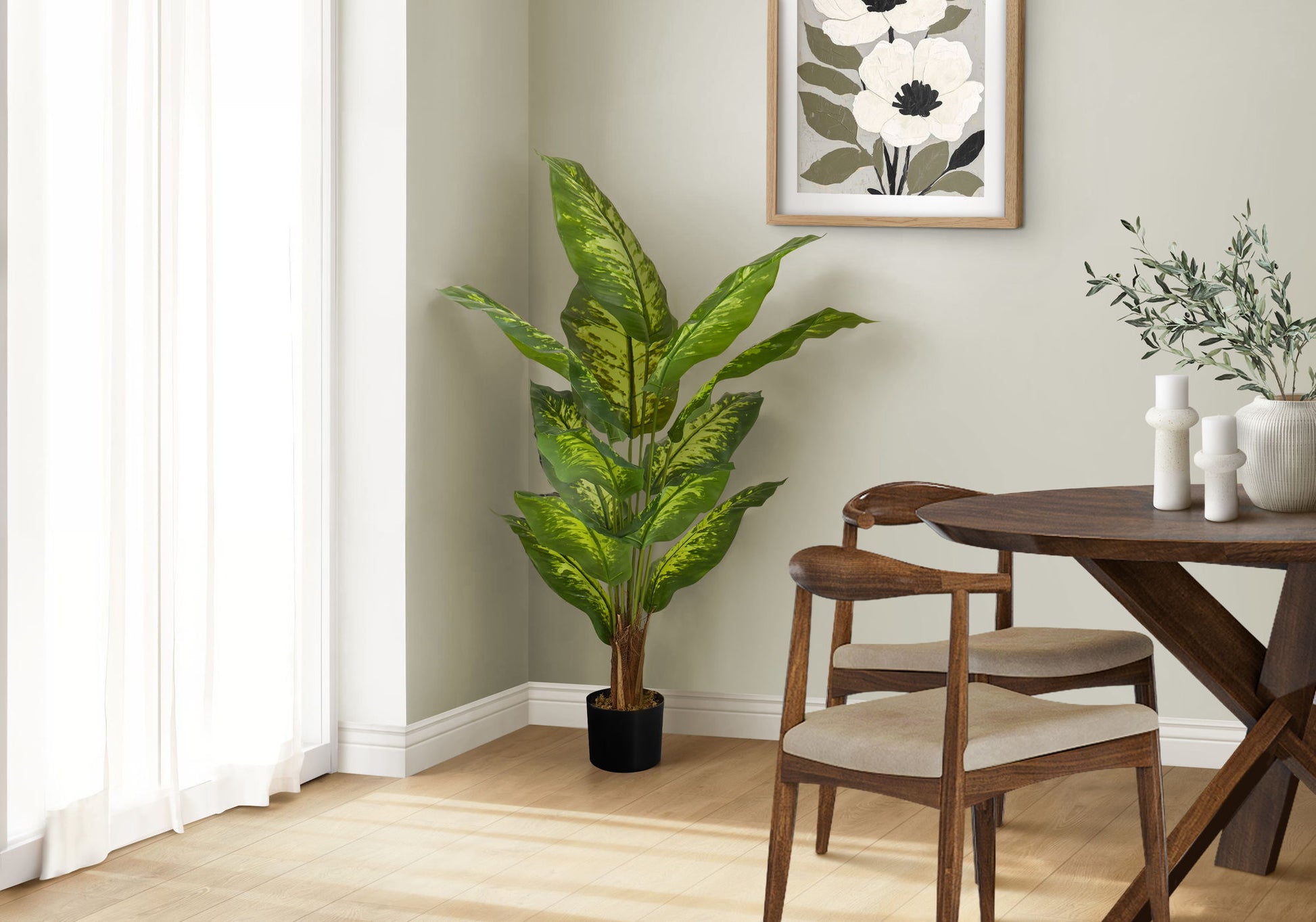 47" Tall, Artificial Plant, Evergreen Tree, Indoor, Faux, Fake, Floor, Greenery, Potted, Real Touch, Decorative - Green / Black - Best Buy Furniture