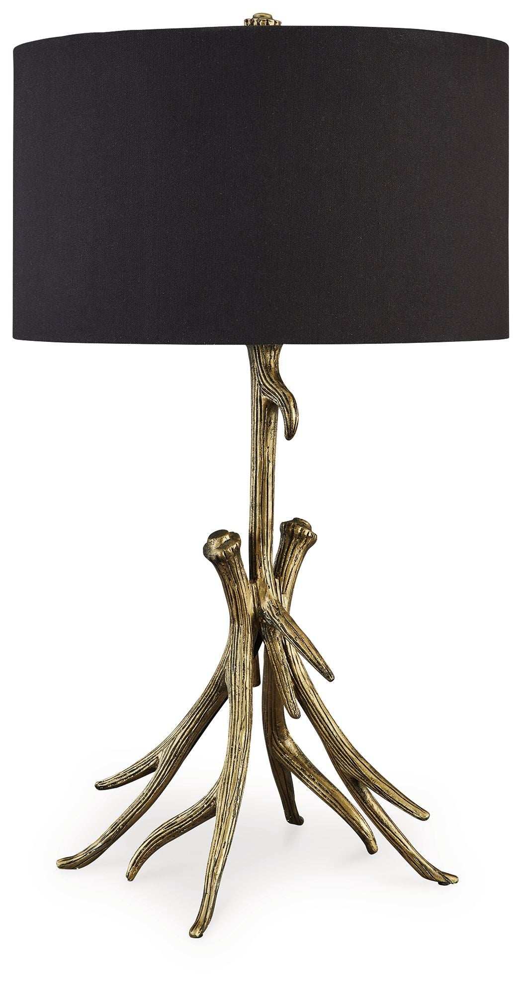 Josney - Metal Table Lamp - Antique Gold Finish - Best Buy Furniture