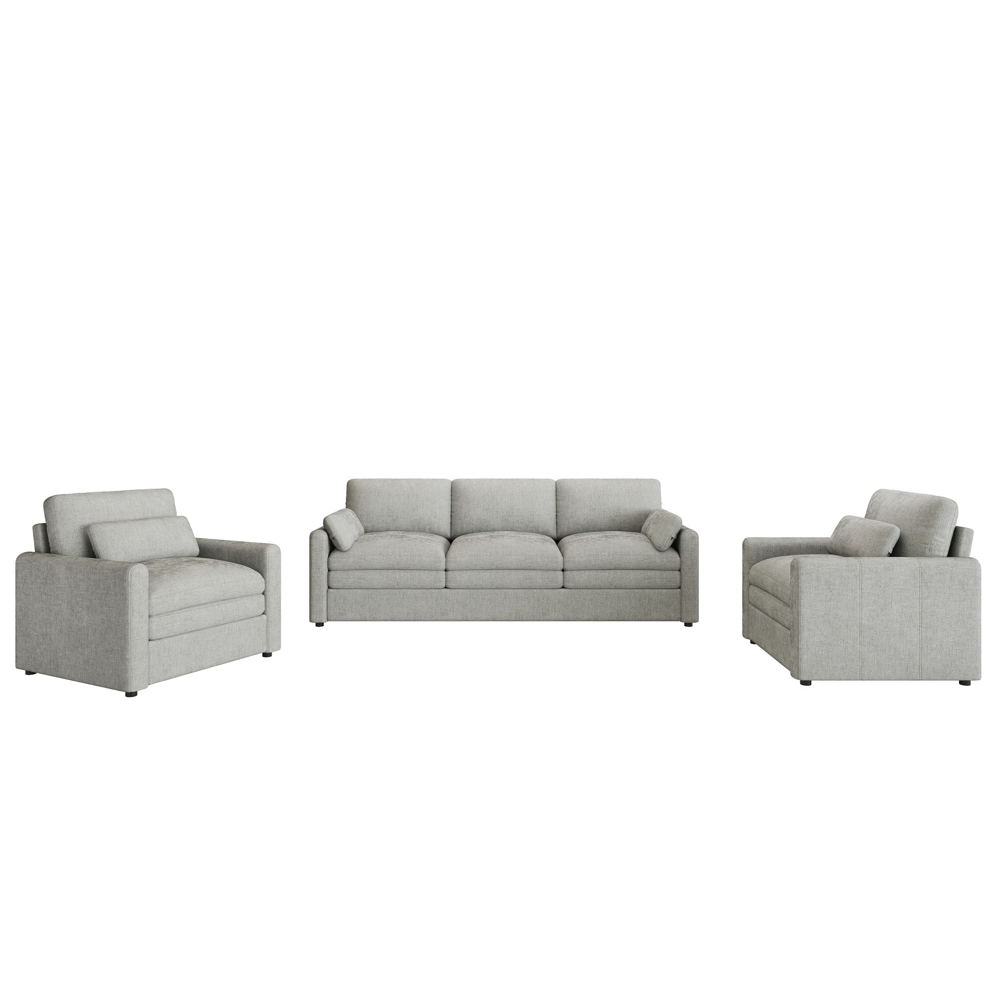Cloud Sofa Set Couch For Living Room - Light Gray - Best Buy Furniture