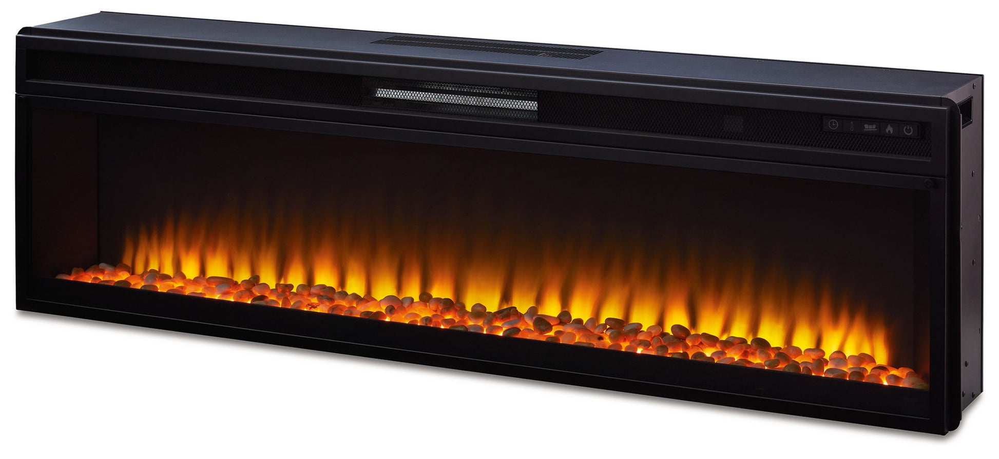 Entertainment Accessories - Wide Fireplace Insert - Black - Best Buy Furniture
