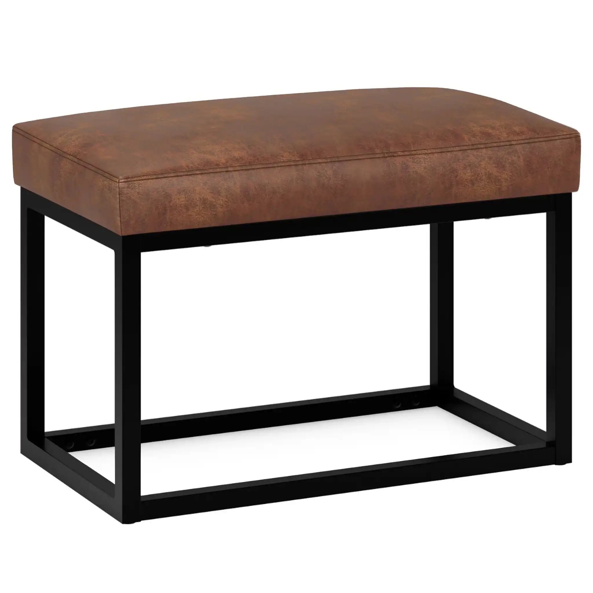 Reynolds - Small Bench - Distressed Saddle Brown - Best Buy Furniture