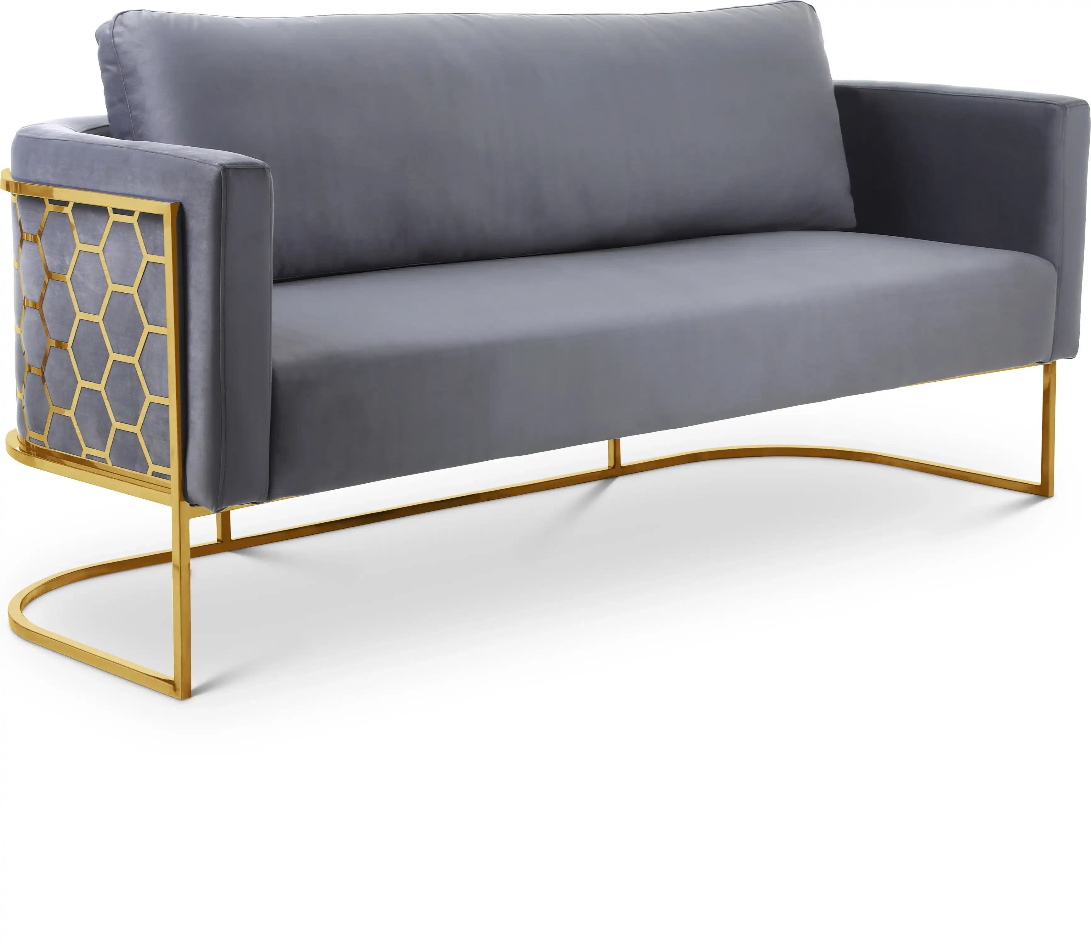 Casa - Sofa with Gold Legs - Best Buy Furniture