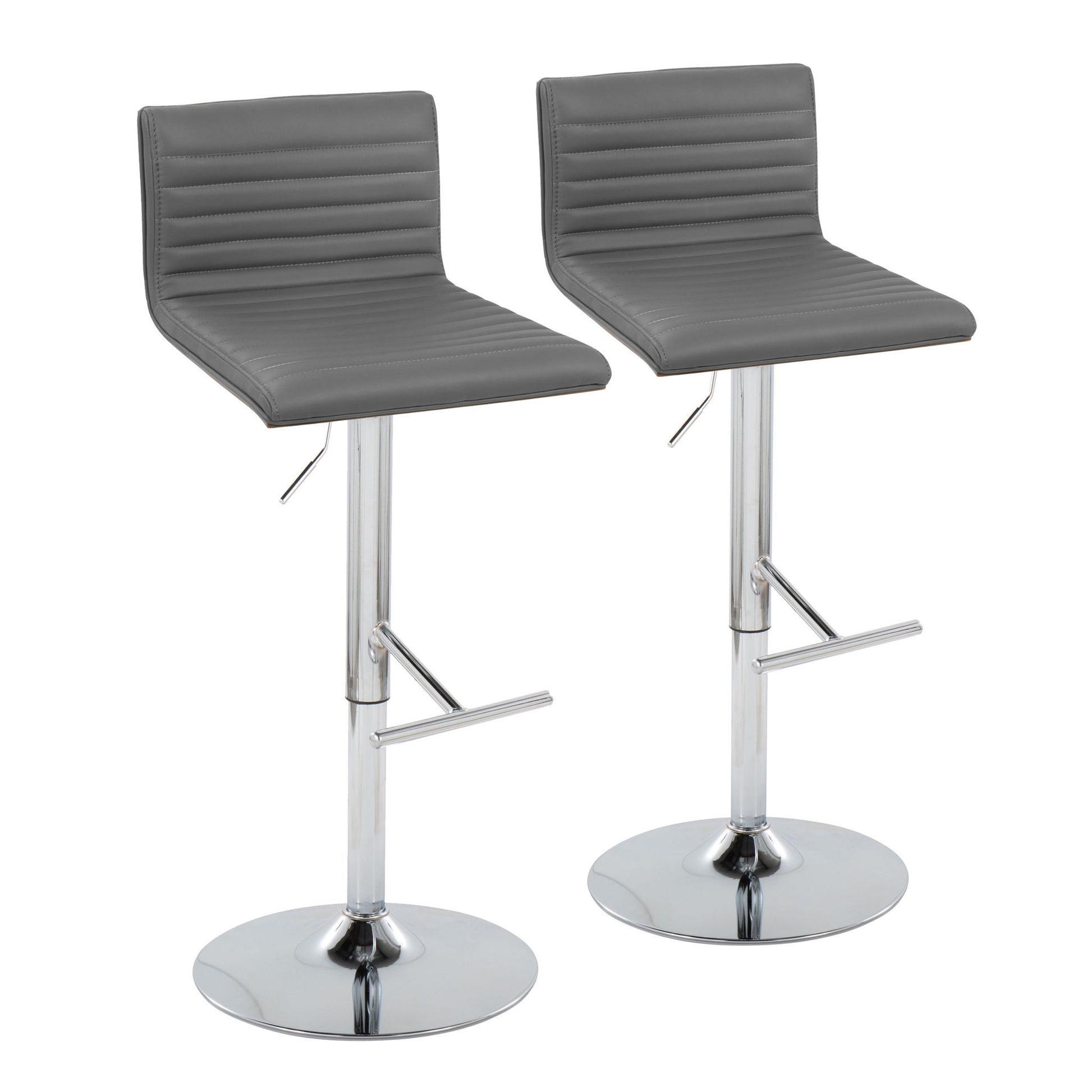 Mason - Contemporary Adjustable Barstool & Swivel With Straight T Footrest (Set of 2) - Best Buy Furniture