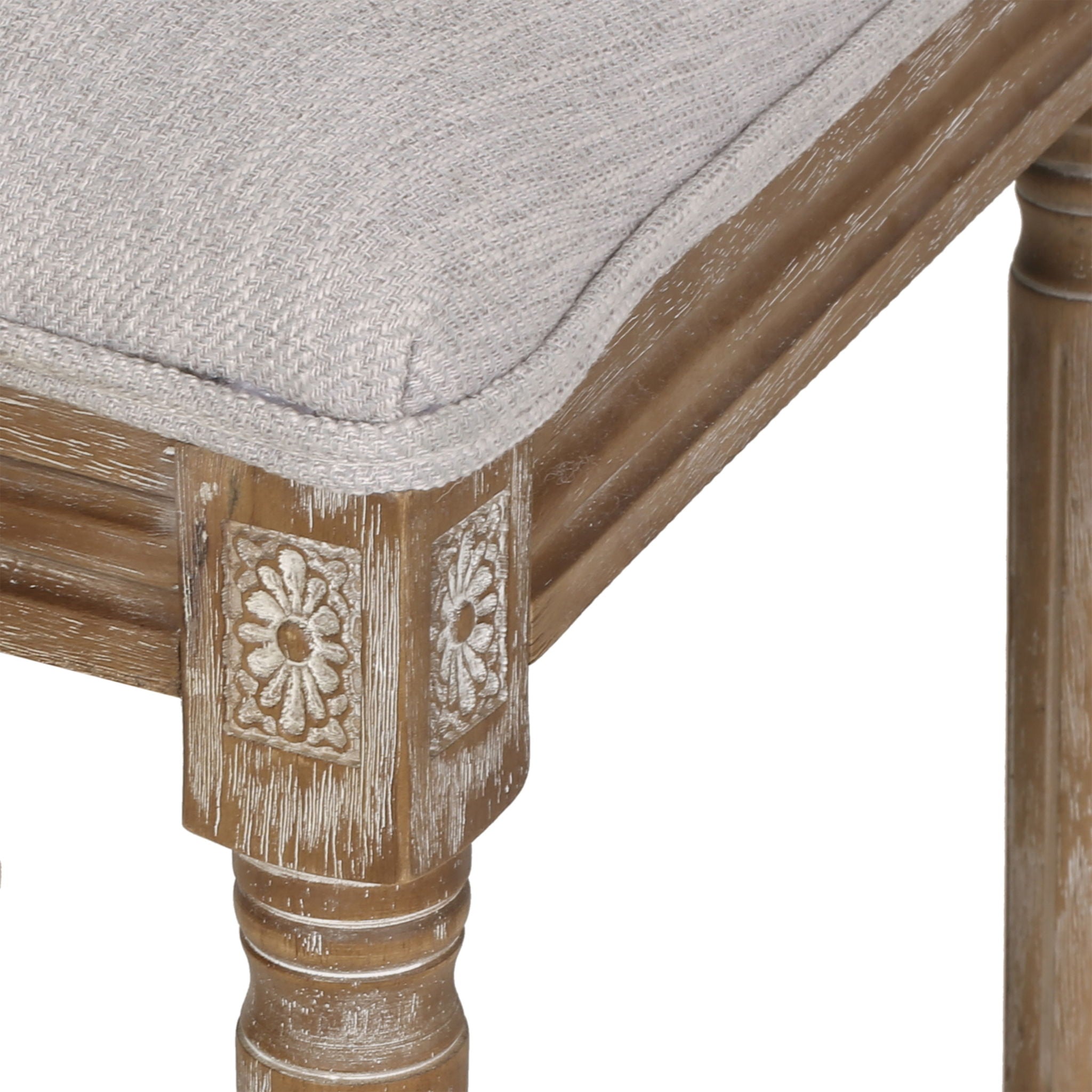 French Country Dining Chair With Rectangular Cane Backrest And Smooth Upholstered Seating - Best Buy Furniture