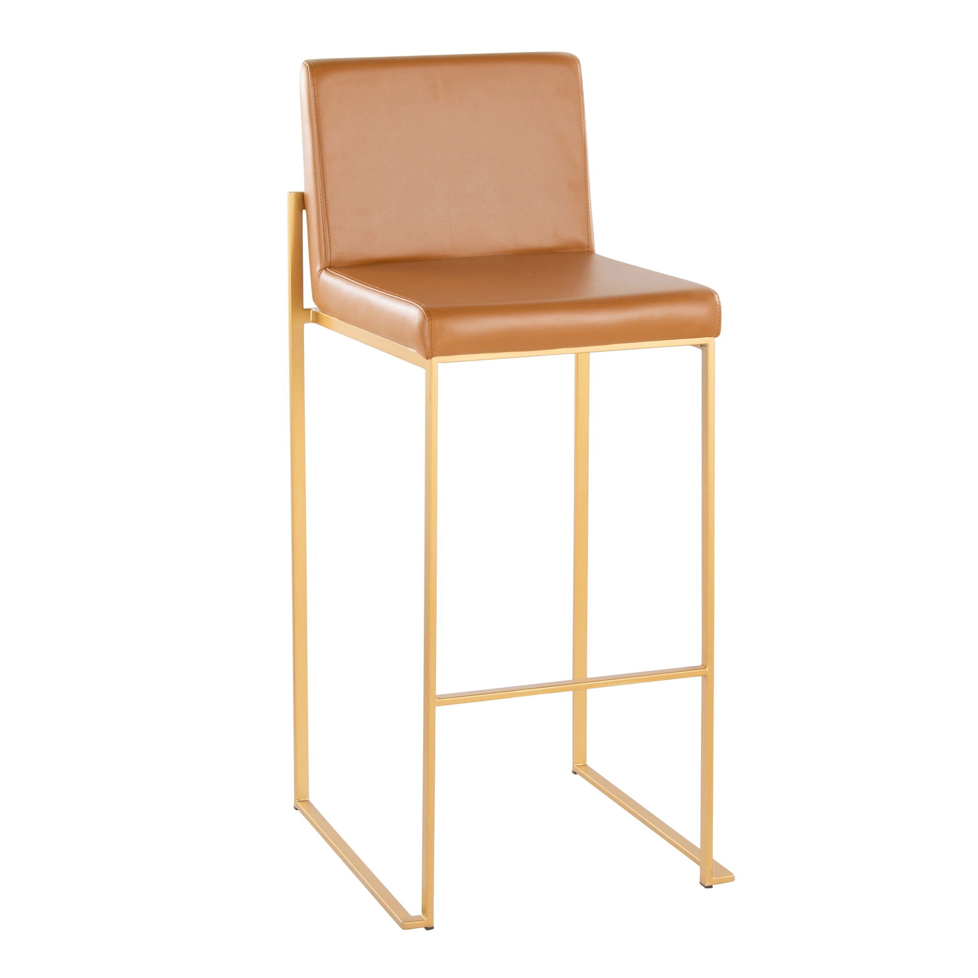 Fuji - Contemporary Design High Back Barstool (Set of 2) - Best Buy Furniture