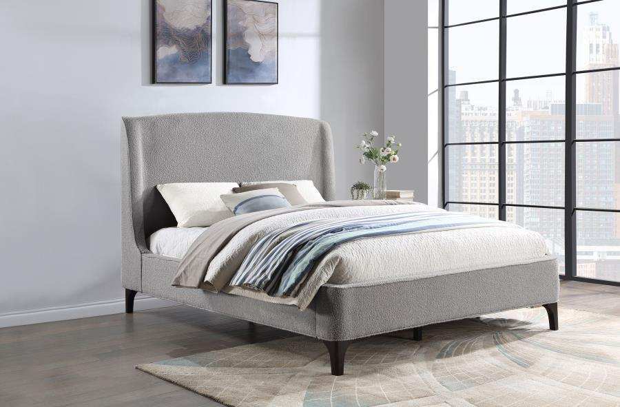 Mosby - Upholstered Wingback Bed - Best Buy Furniture