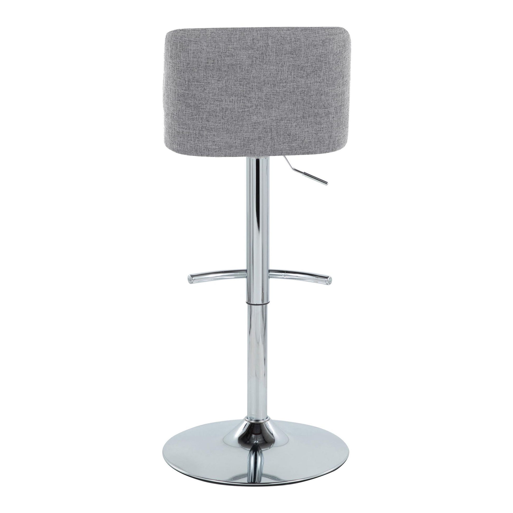 Toriano - Contemporary Adjustable Barstool With Swivel & Rounded T Footrest (Set of 2) - Best Buy Furniture