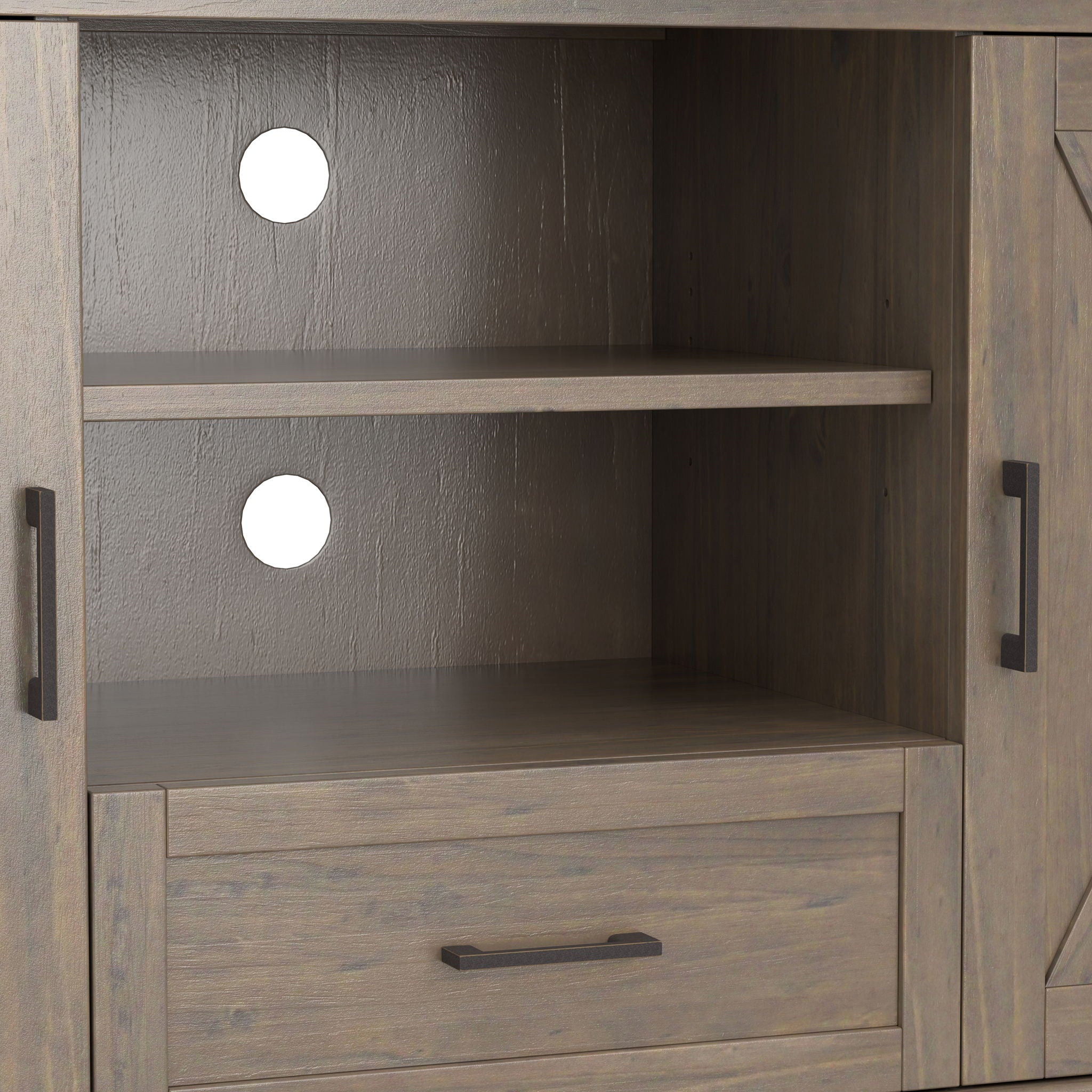 Ela - Medium TV Stand - Smoky Brown - Best Buy Furniture