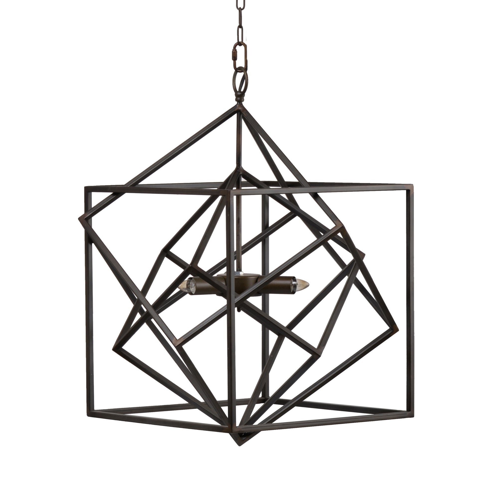 3 Light Metal Chandelier, Hanging Light Fixture With Adjustable Chain For Kitchen, Bulb Not Included - Black - Best Buy Furniture