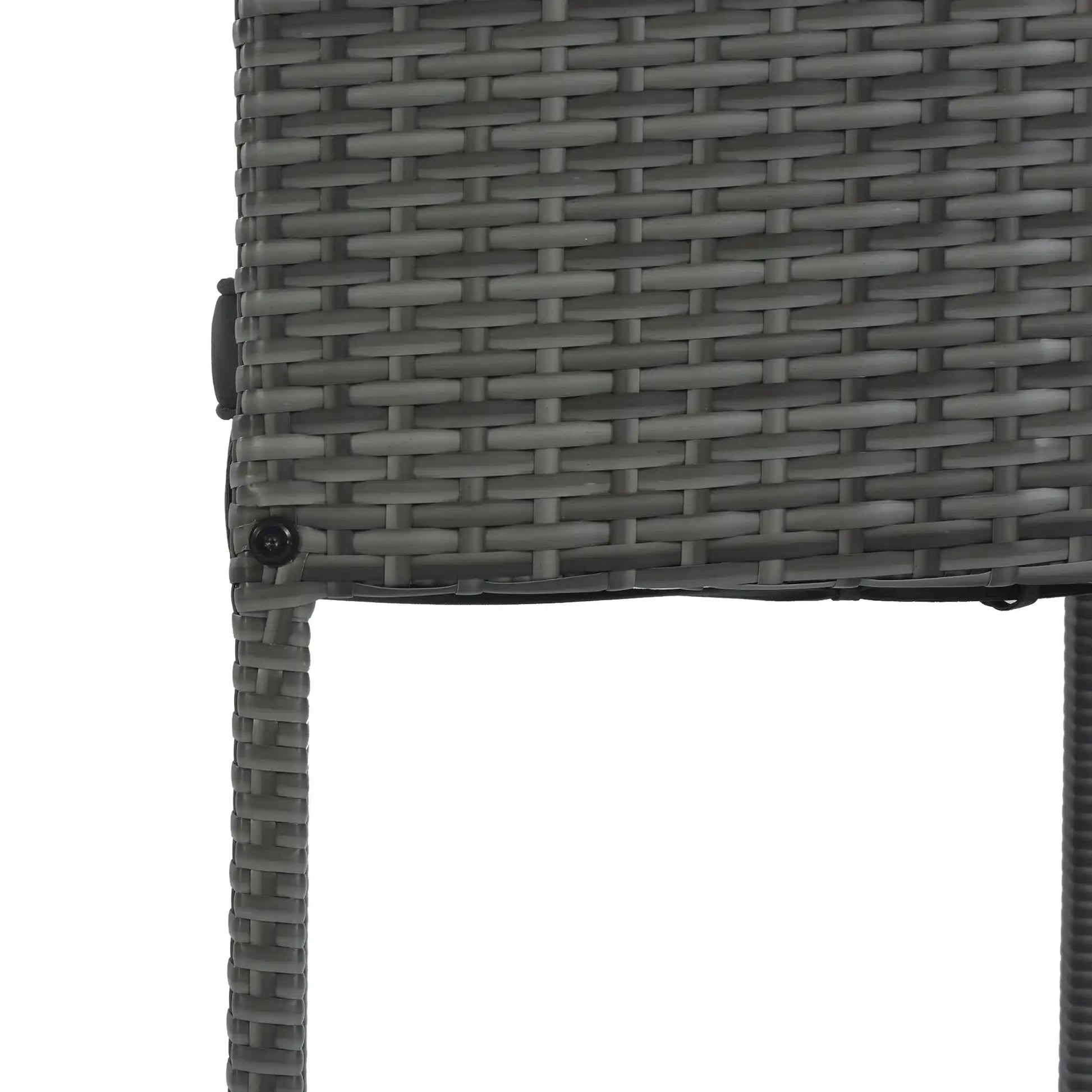 5 Piece Outdoor Wicker Bar Set with Acacia Wood Table, Brown & Gray - Best Buy Furniture