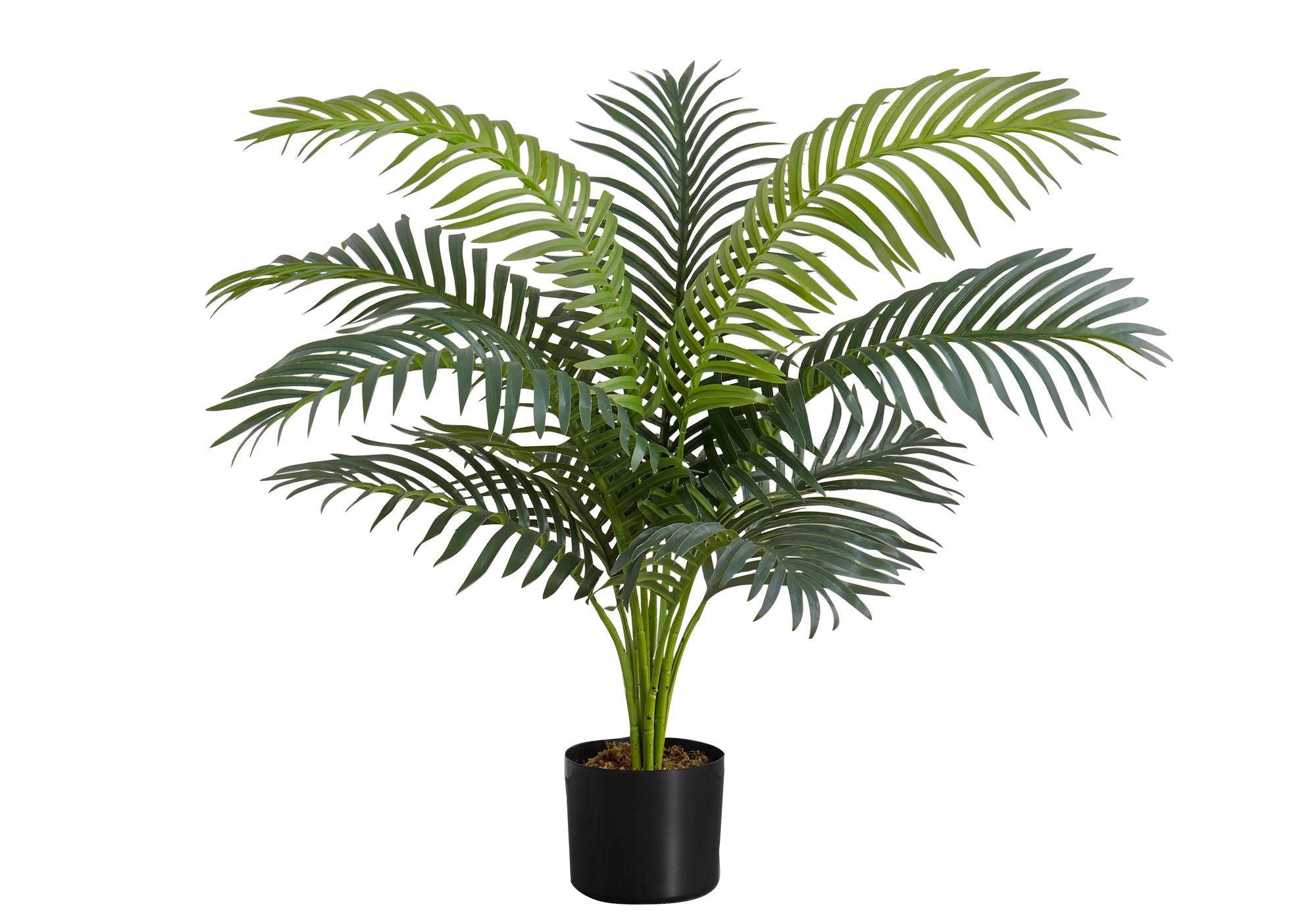 34" Tall, Artificial Plant, Palm Tree, Indoor, Faux, Fake, Floor, Greenery, Potted, Real Touch, Decorative - Green / Black - Best Buy Furniture