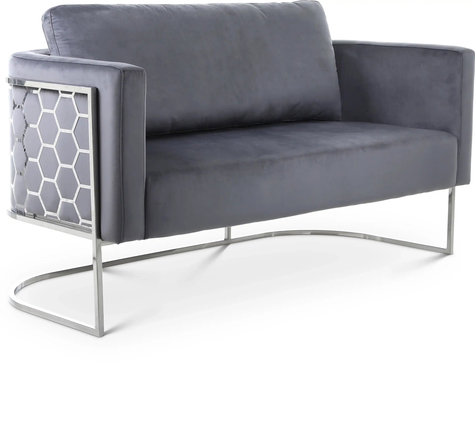 Casa - Loveseat with Chrome Legs - Best Buy Furniture