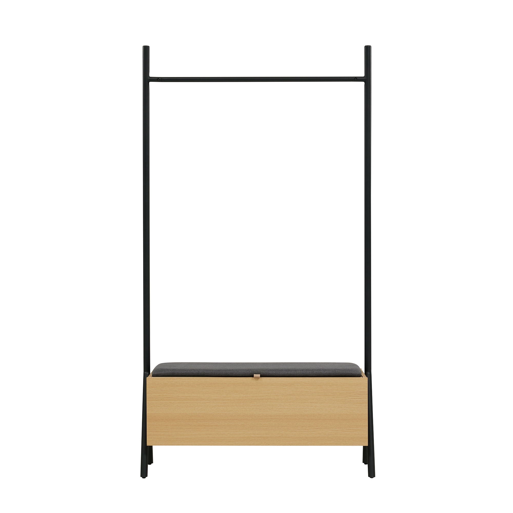 Paloma - Open Hanging Closet With Storage - Light Oak
