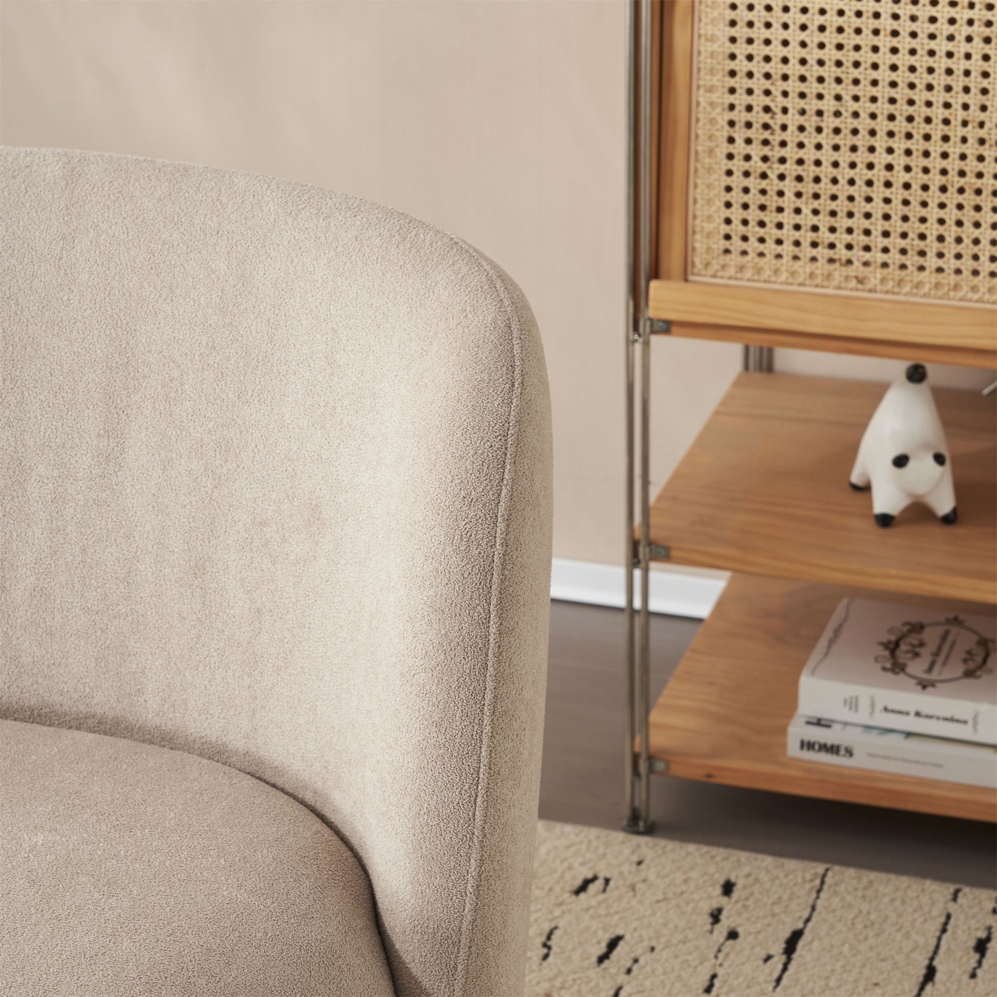 Modern Low Back Accent Upholstered Armless Living Room Chairs, Round Feet - Best Buy Furniture