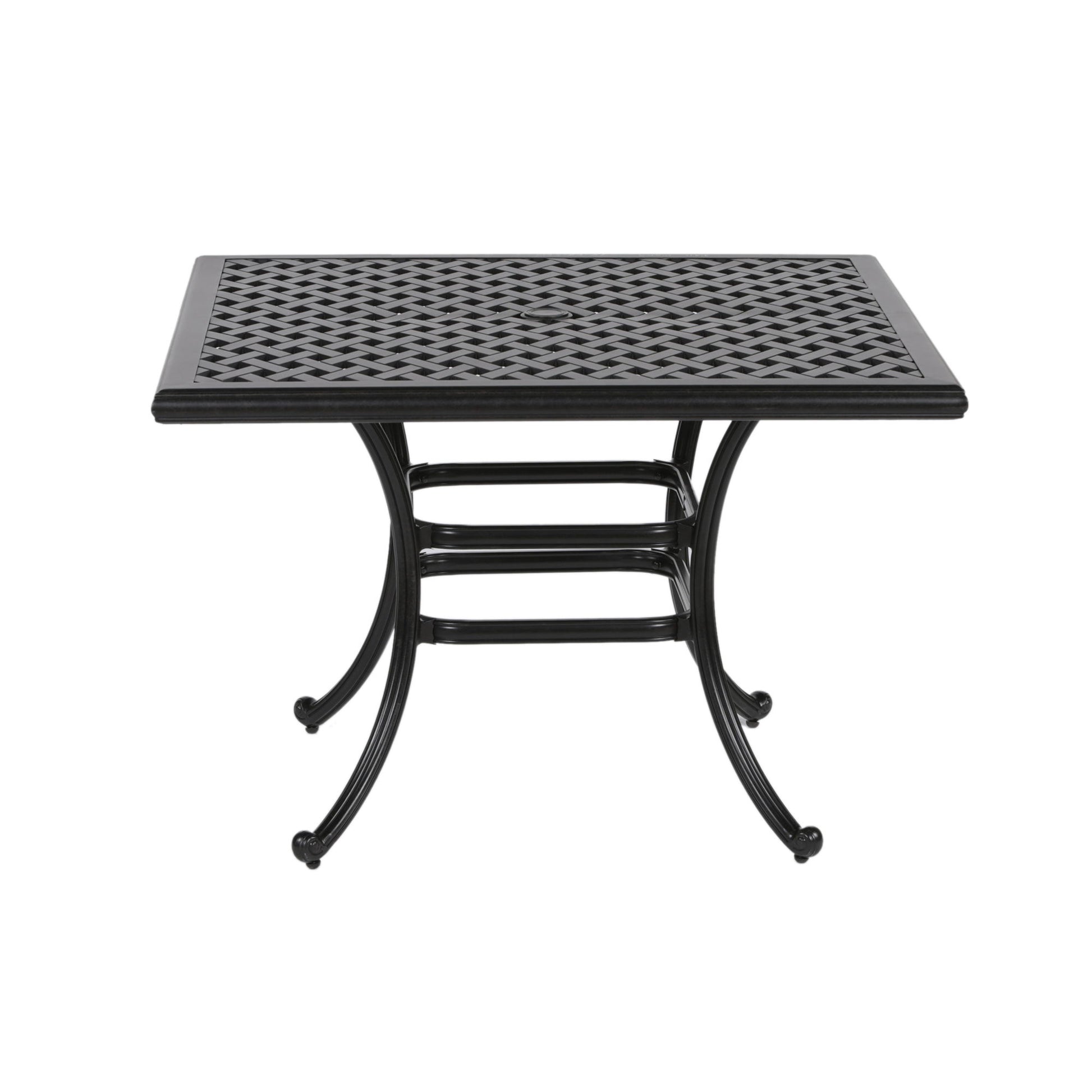 Square 4 Person 43.19" Long Aluminum Dining Set With Cushions - Best Buy Furniture