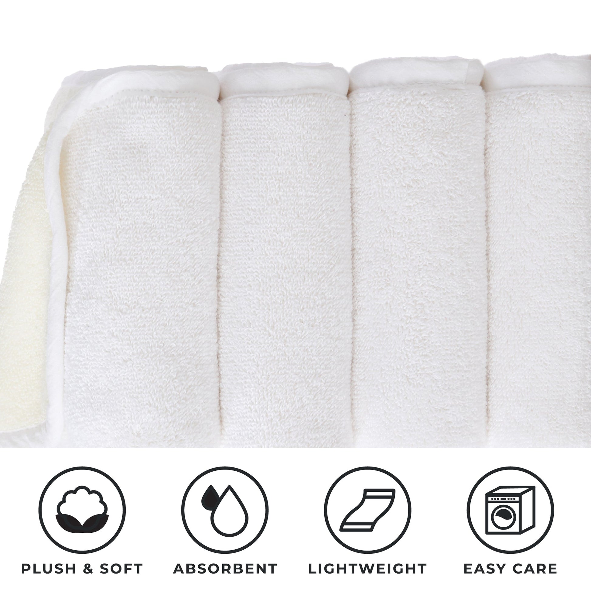 4 Pack Two-Toned Hand Towel - Vanessa Collection - Best Buy Furniture