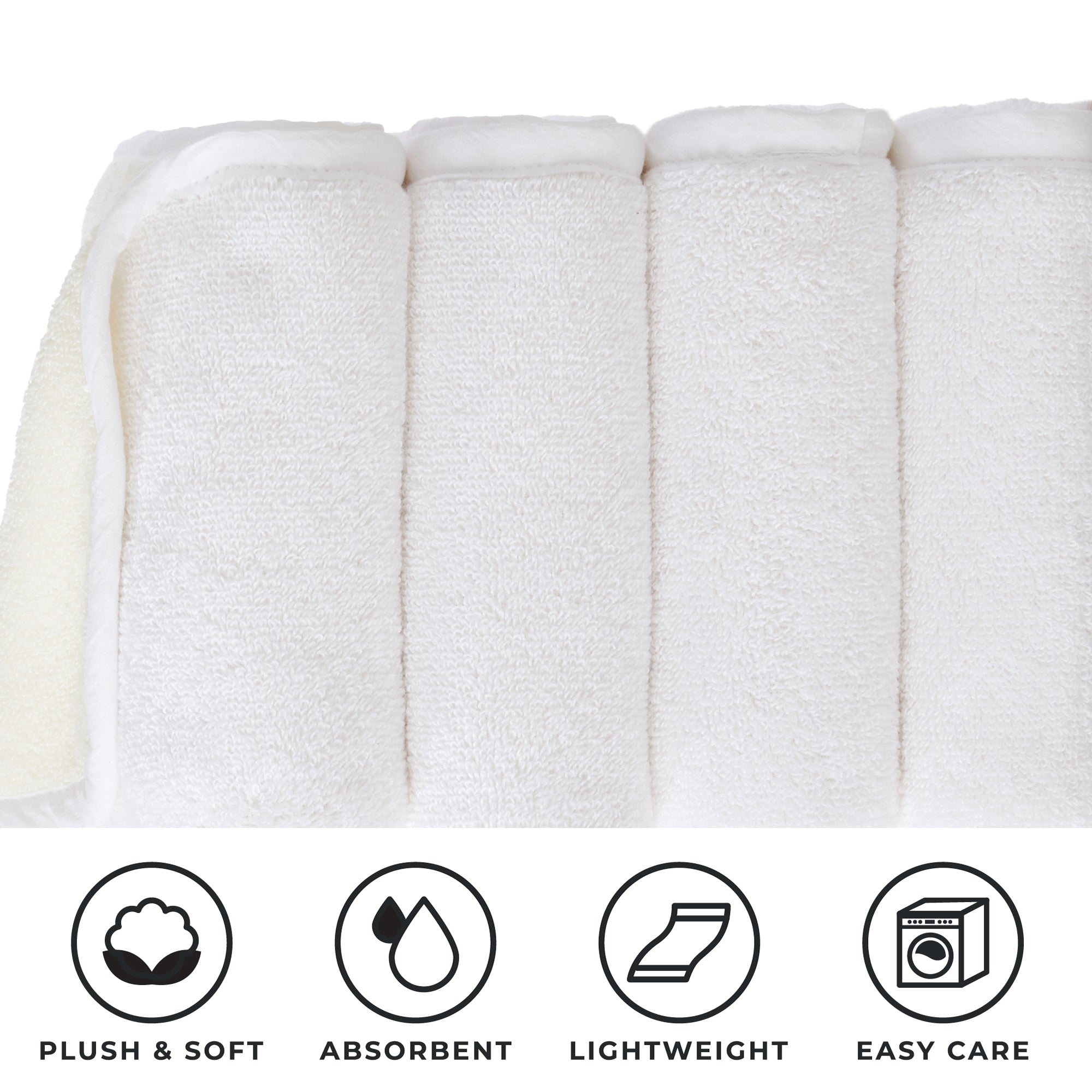 4 Pack Two-Toned Hand Towel - Vanessa Collection - Best Buy Furniture