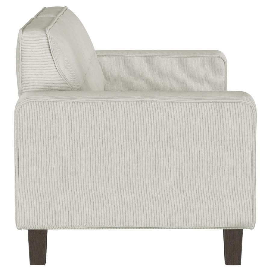 Deerhurst - Upholstered Track Arm Tufted Sofa - Greige - Best Buy Furniture