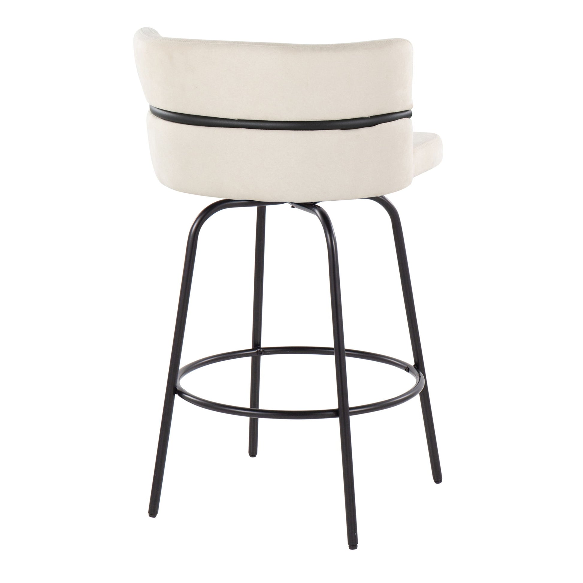Cinch - Contemporary Fixed Height Counter Stool With Swivel And Round Footrest (Set of 2) - Best Buy Furniture