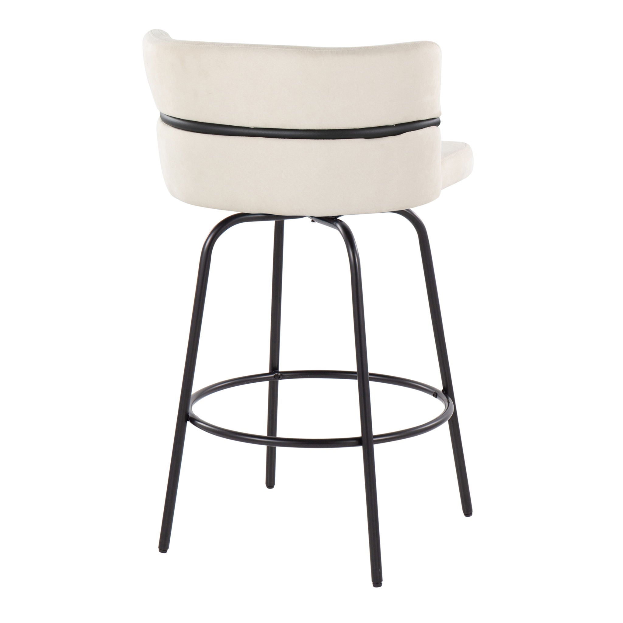 Cinch - Contemporary Fixed Height Counter Stool With Swivel And Round Footrest (Set of 2) - Best Buy Furniture