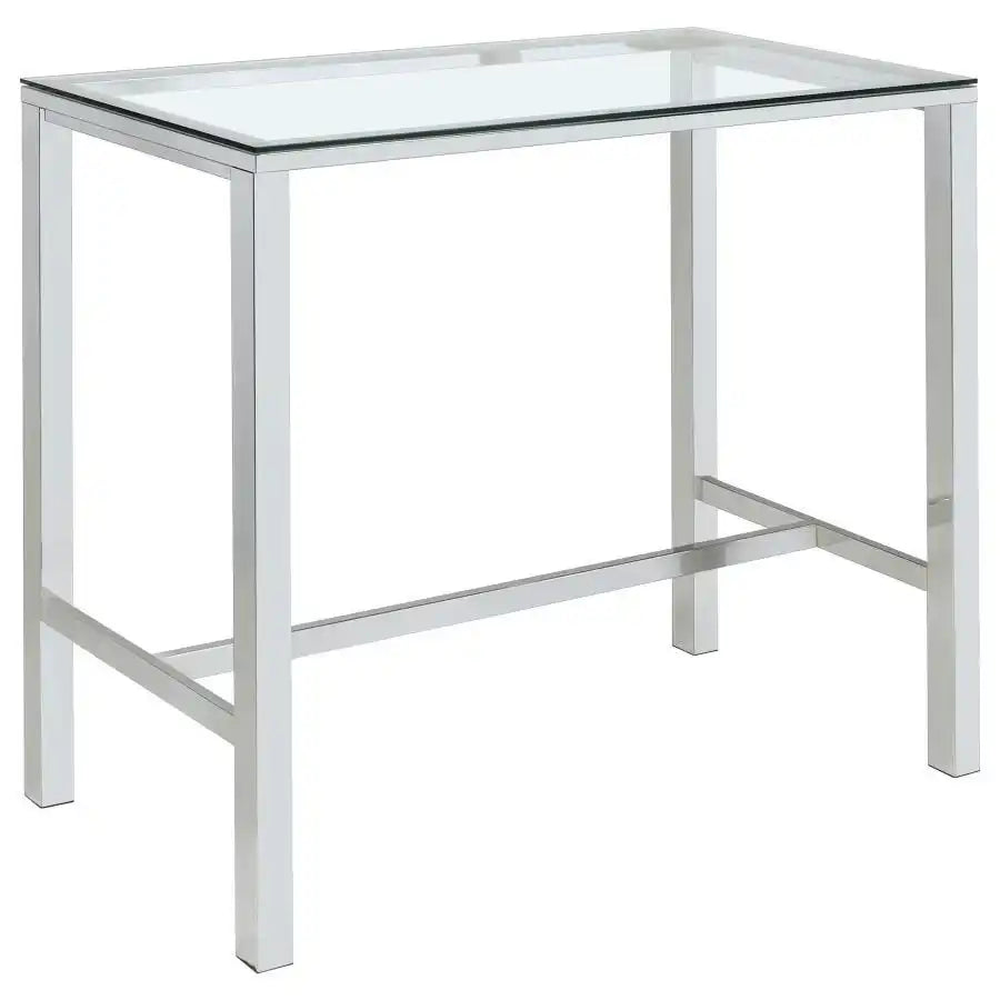 Tolbert - 5 Piece Bar Set With Acrylic Chairs - Clear And Chrome - Best Buy Furniture