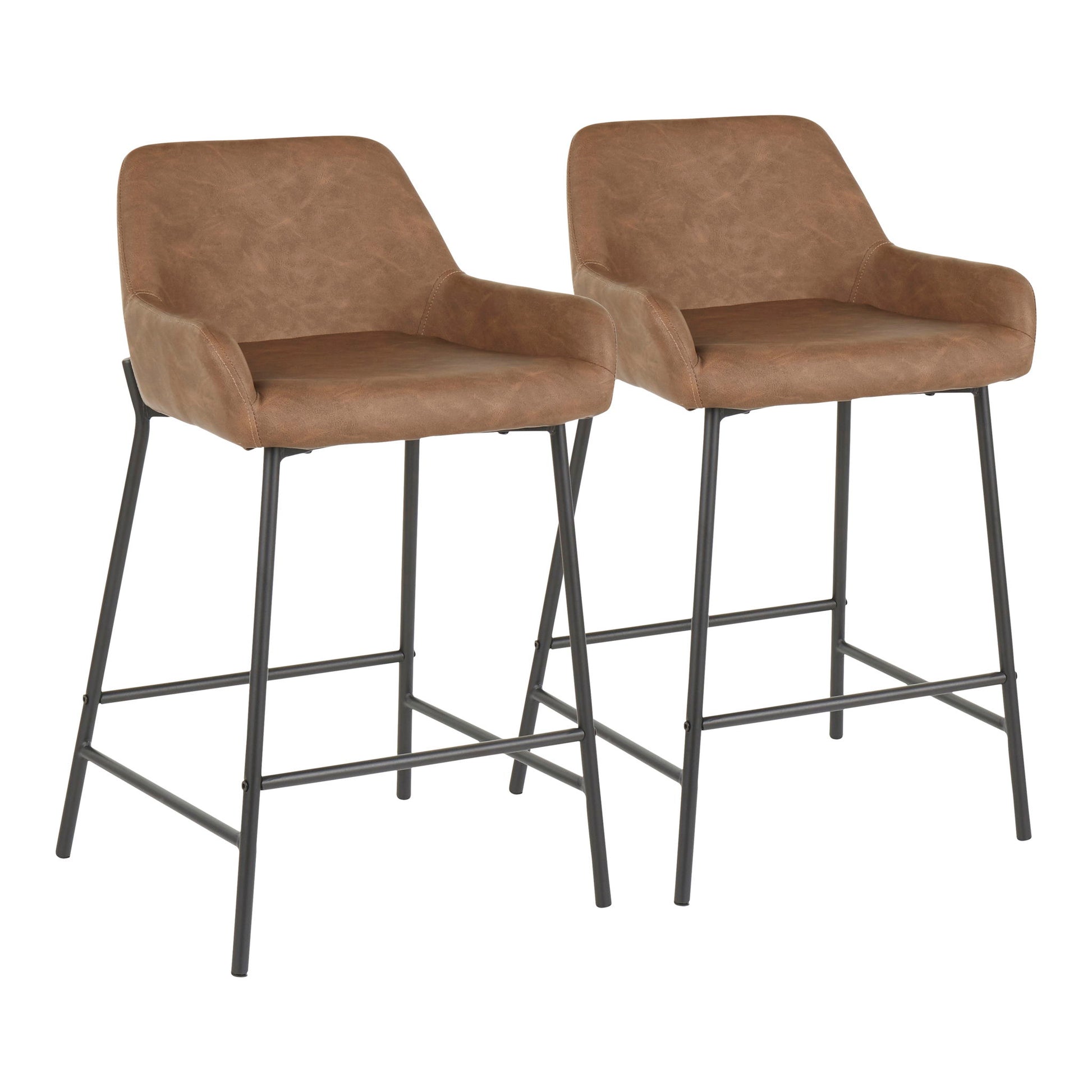 Daniella - Industrial Fixed Height Counter Stool (Set of 2) - Best Buy Furniture