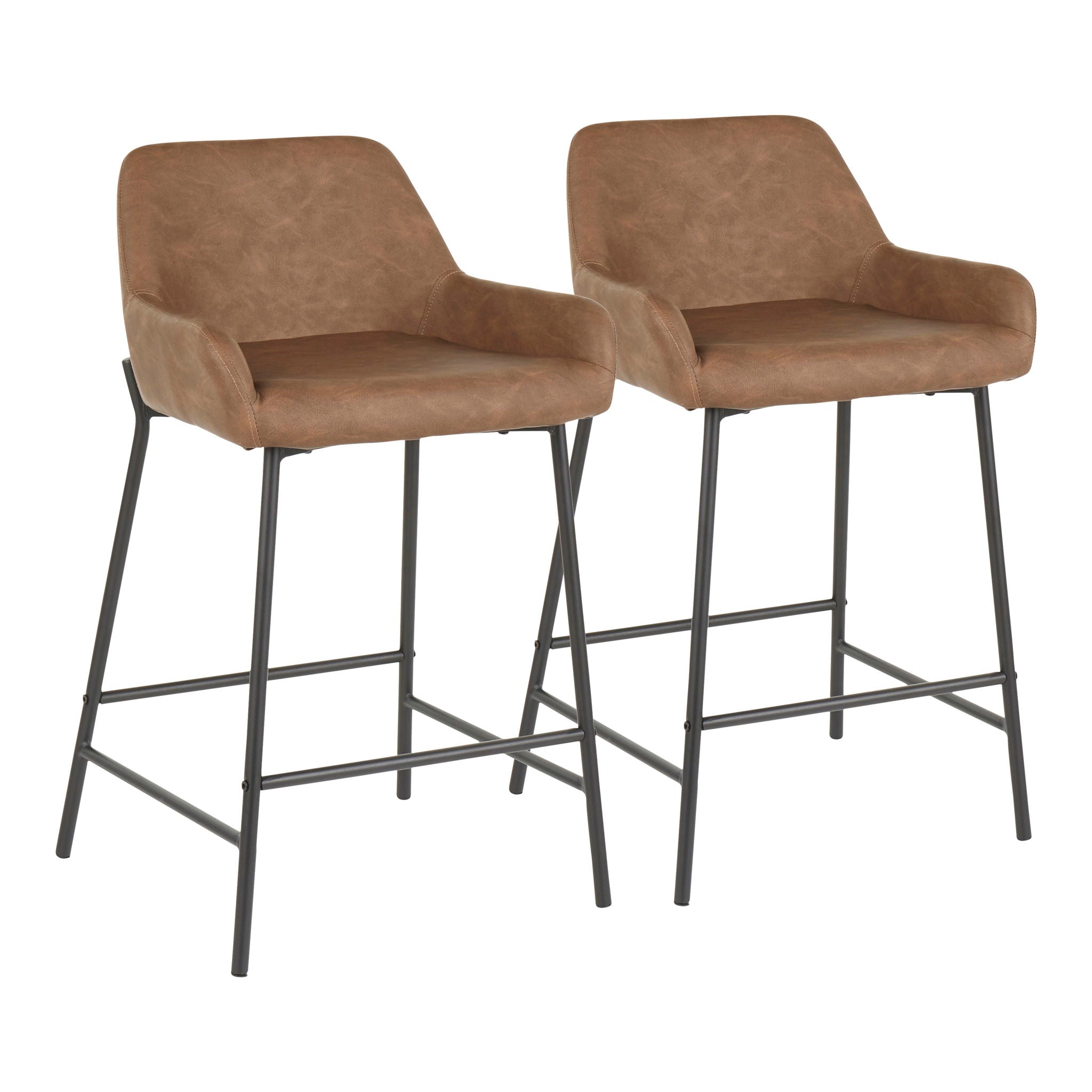 Daniella - Industrial Fixed Height Counter Stool (Set of 2) - Best Buy Furniture
